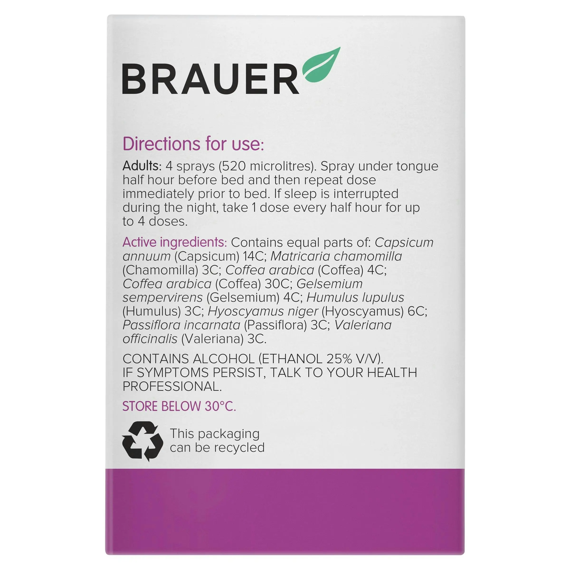 Brauer Sleep Oral Spray 20mL