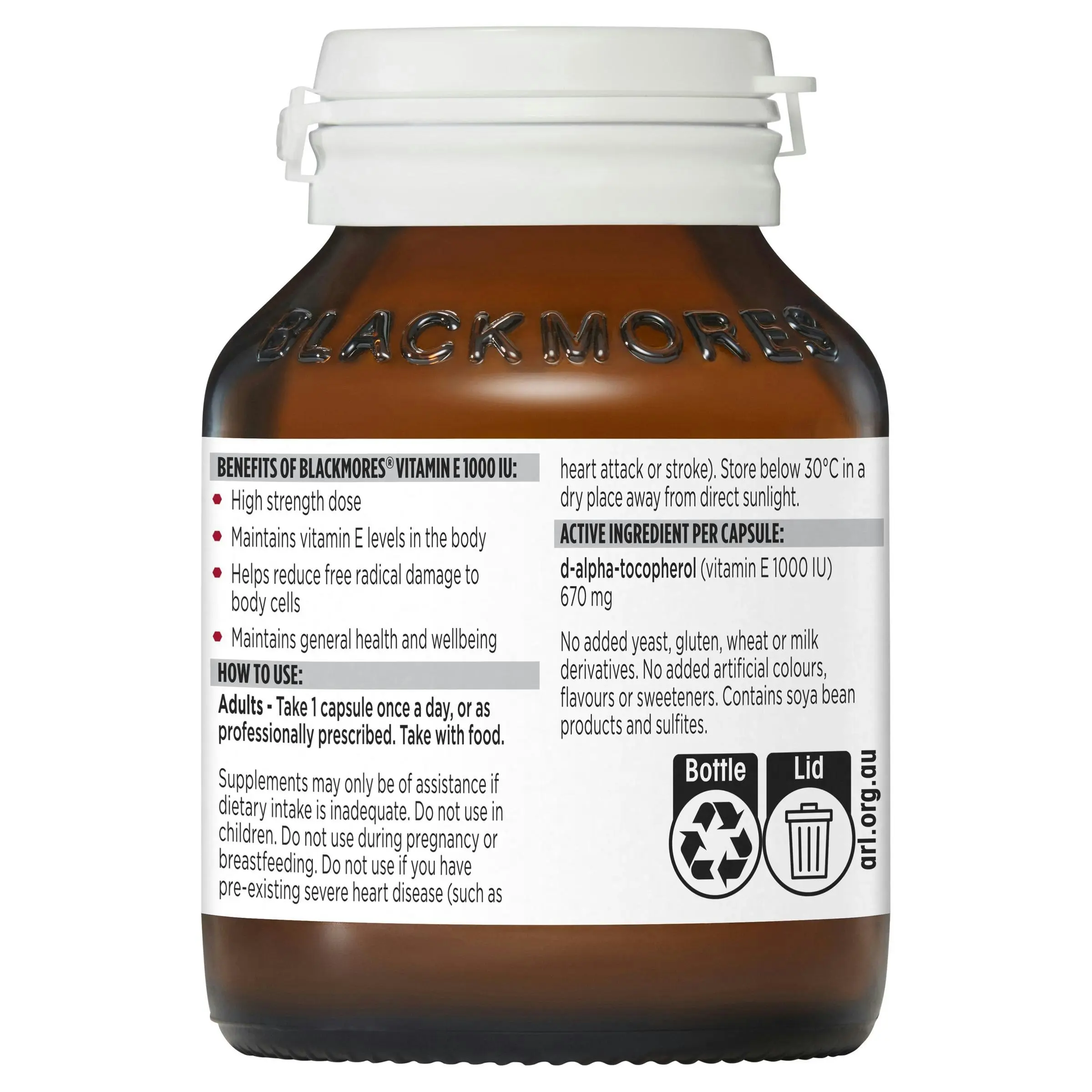 Blackmores Vitamin E 1000IU 30 Capsules