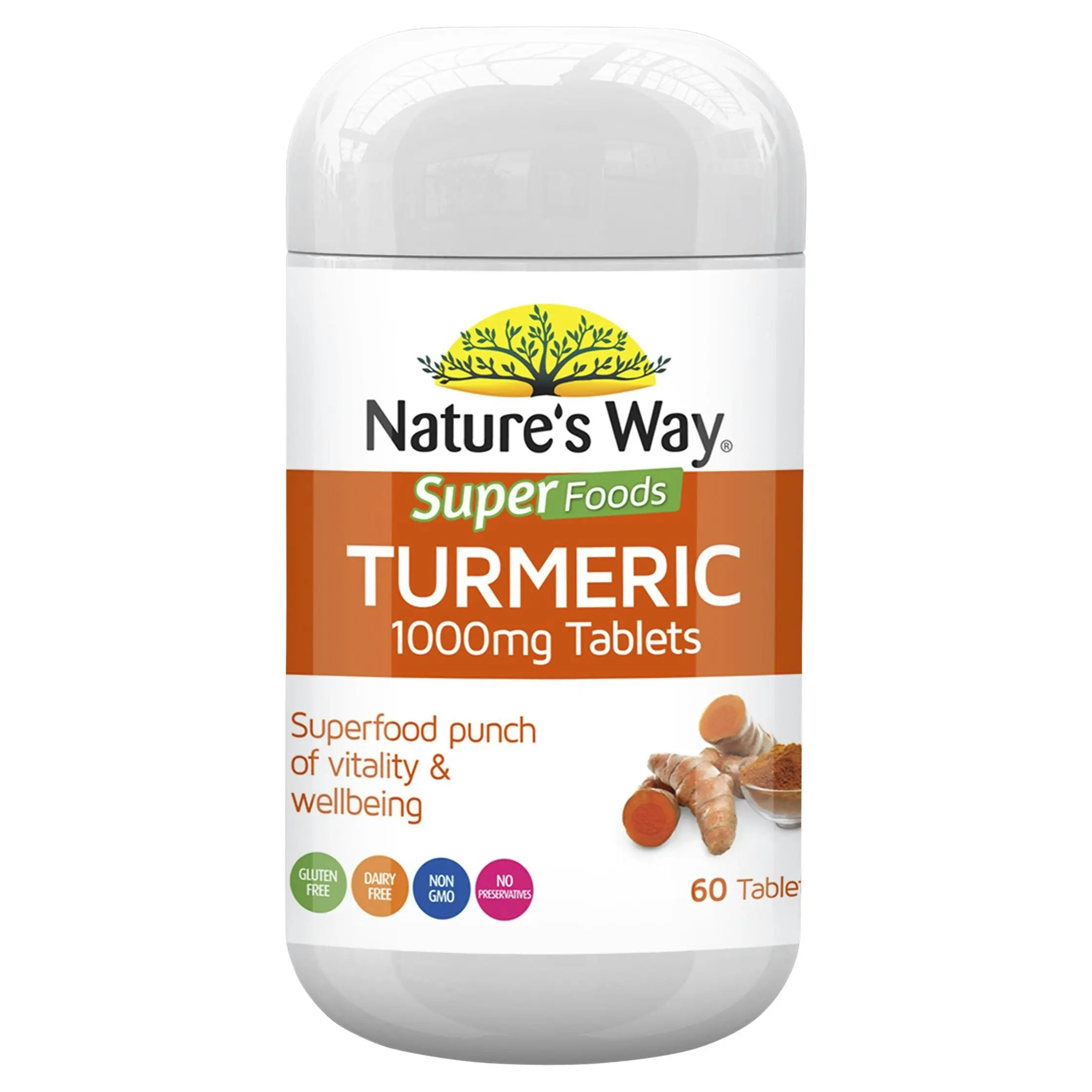 Nature's Way Super Foods Turmeric 1000mg 60 Tablets