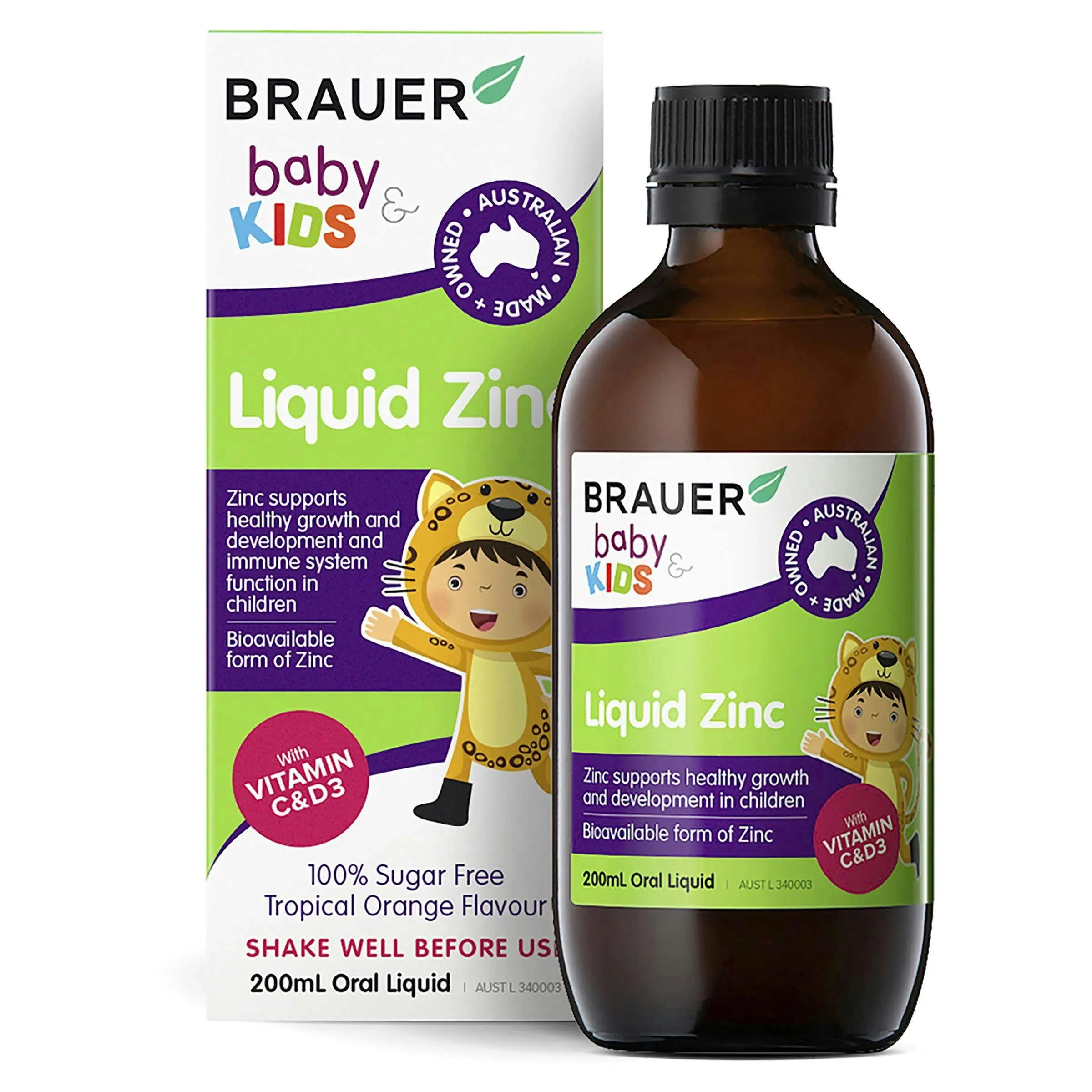 Brauer Baby & Kids Liquid Zinc 200mL