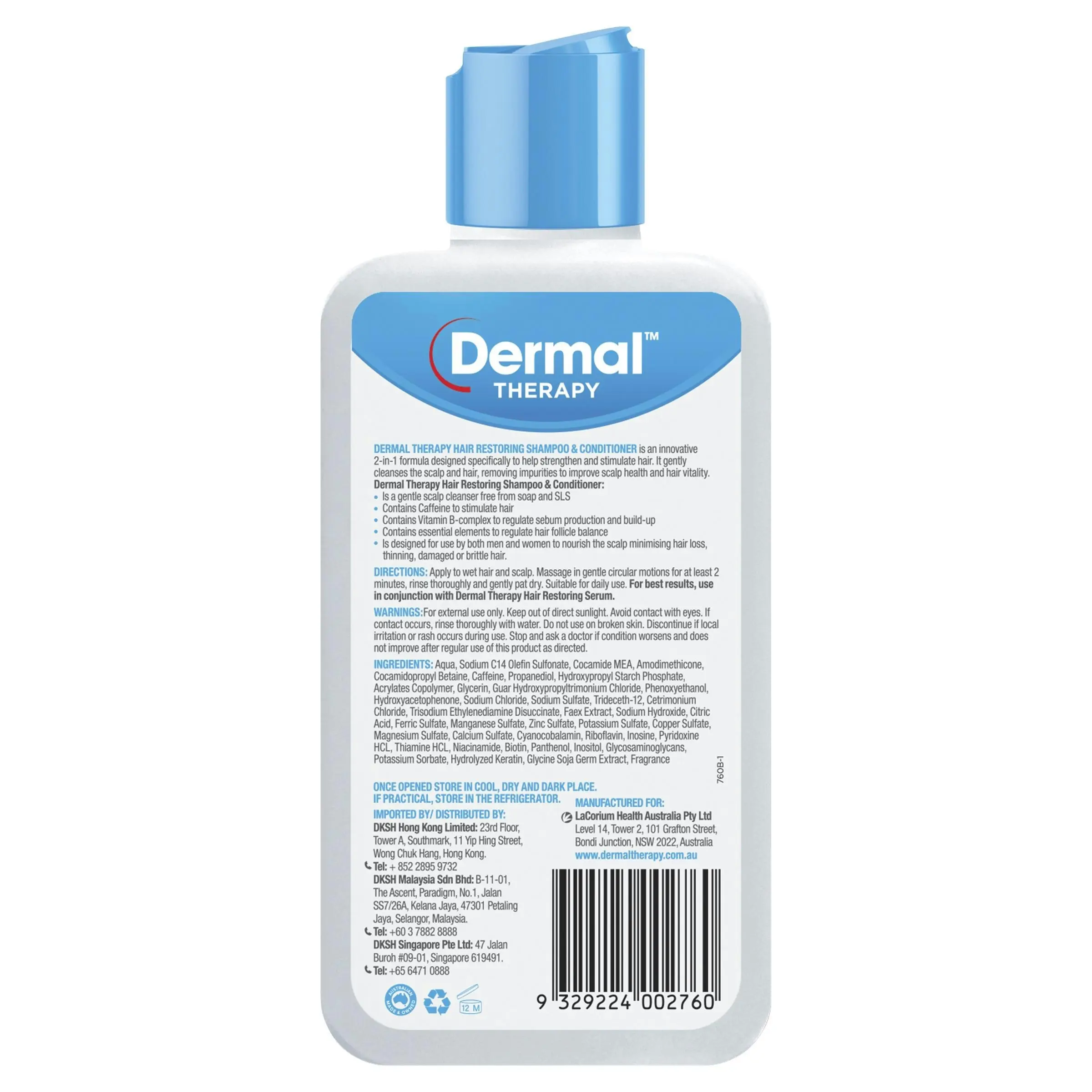 Dermal Therapy Hair Restoring Shampoo & Conditioner 210mL