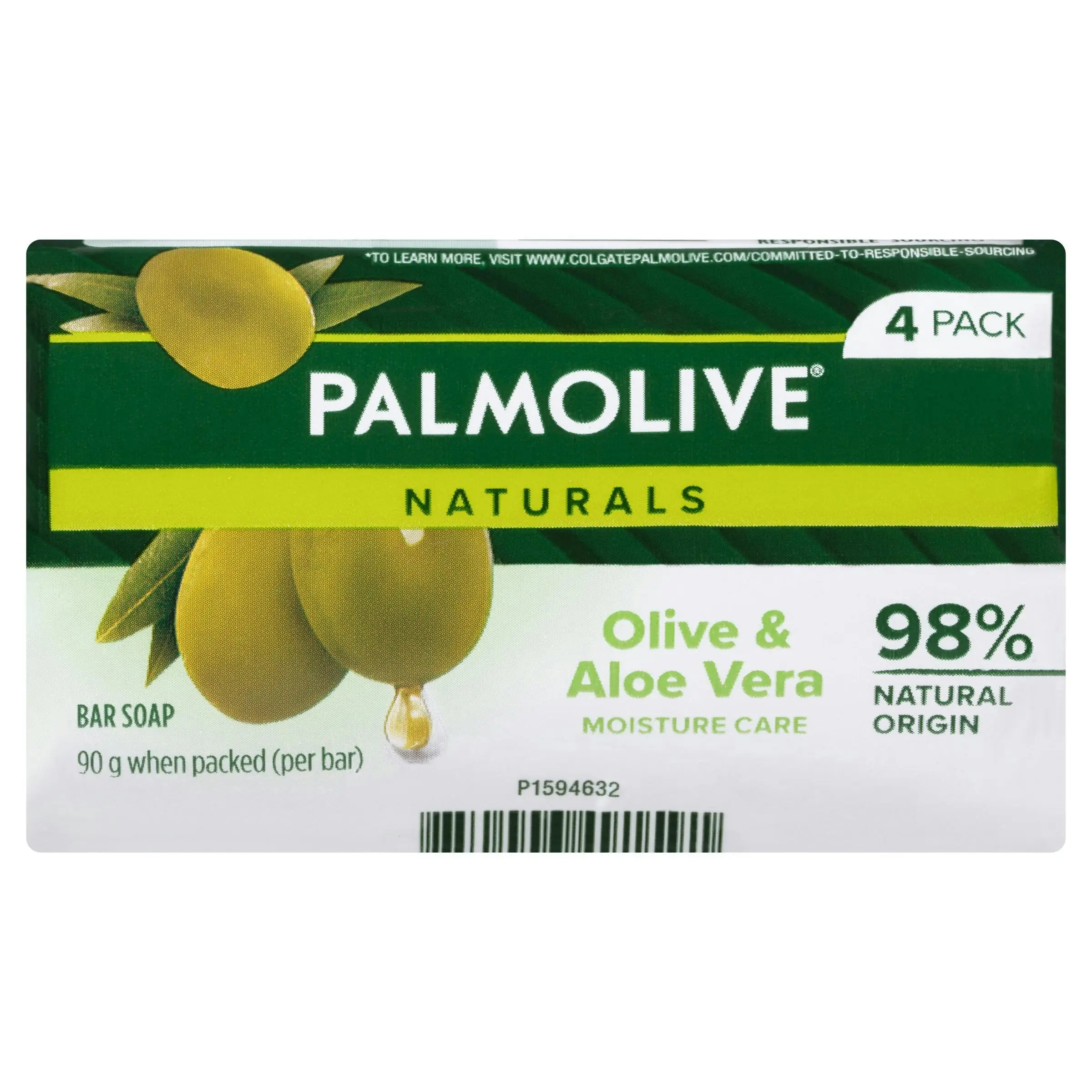 Palmolive Naturals Moisture Care Soap with Olive & Aloe Vera 90g - 4 Pack