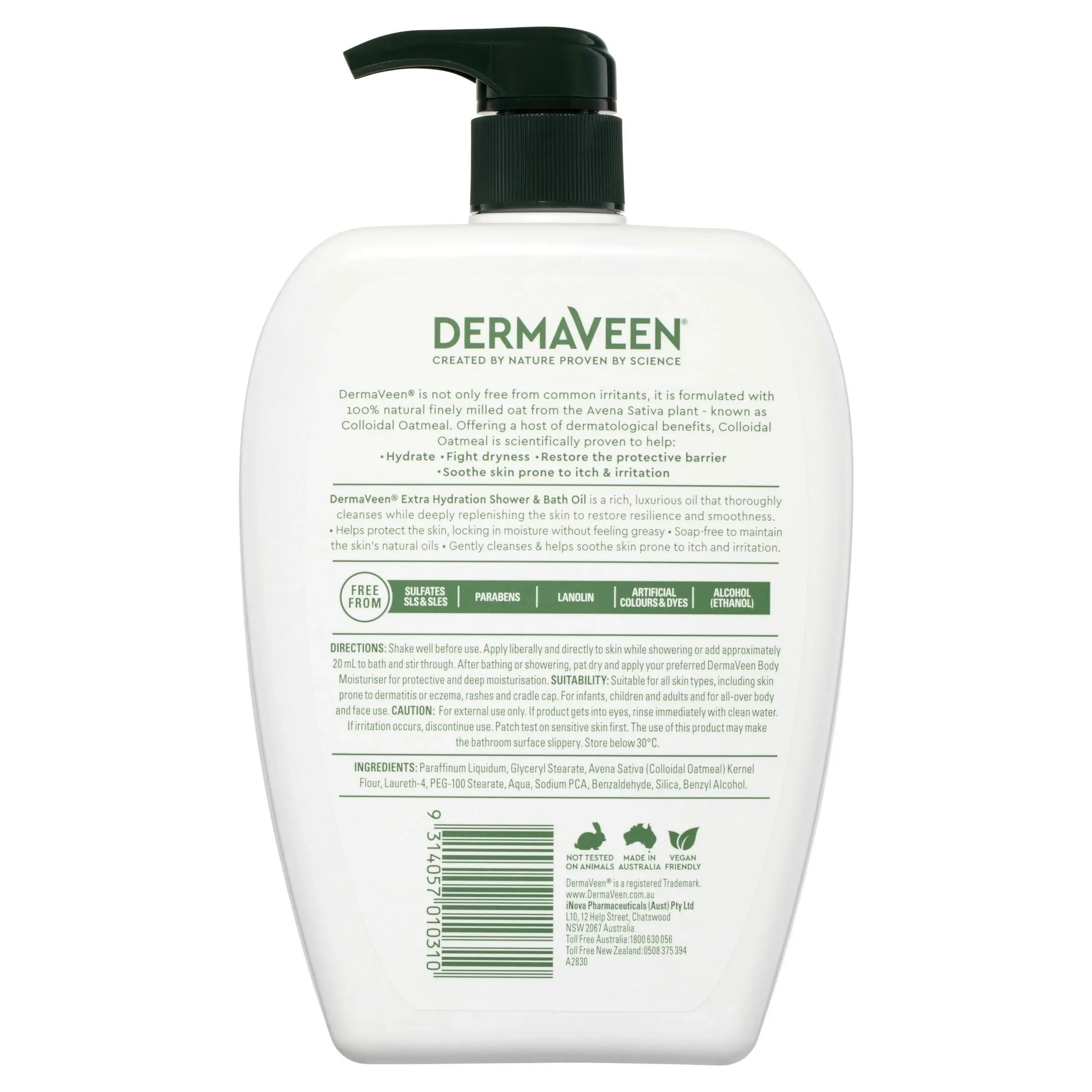 DermaVeen Extra Gentle Shower & Bath Oil