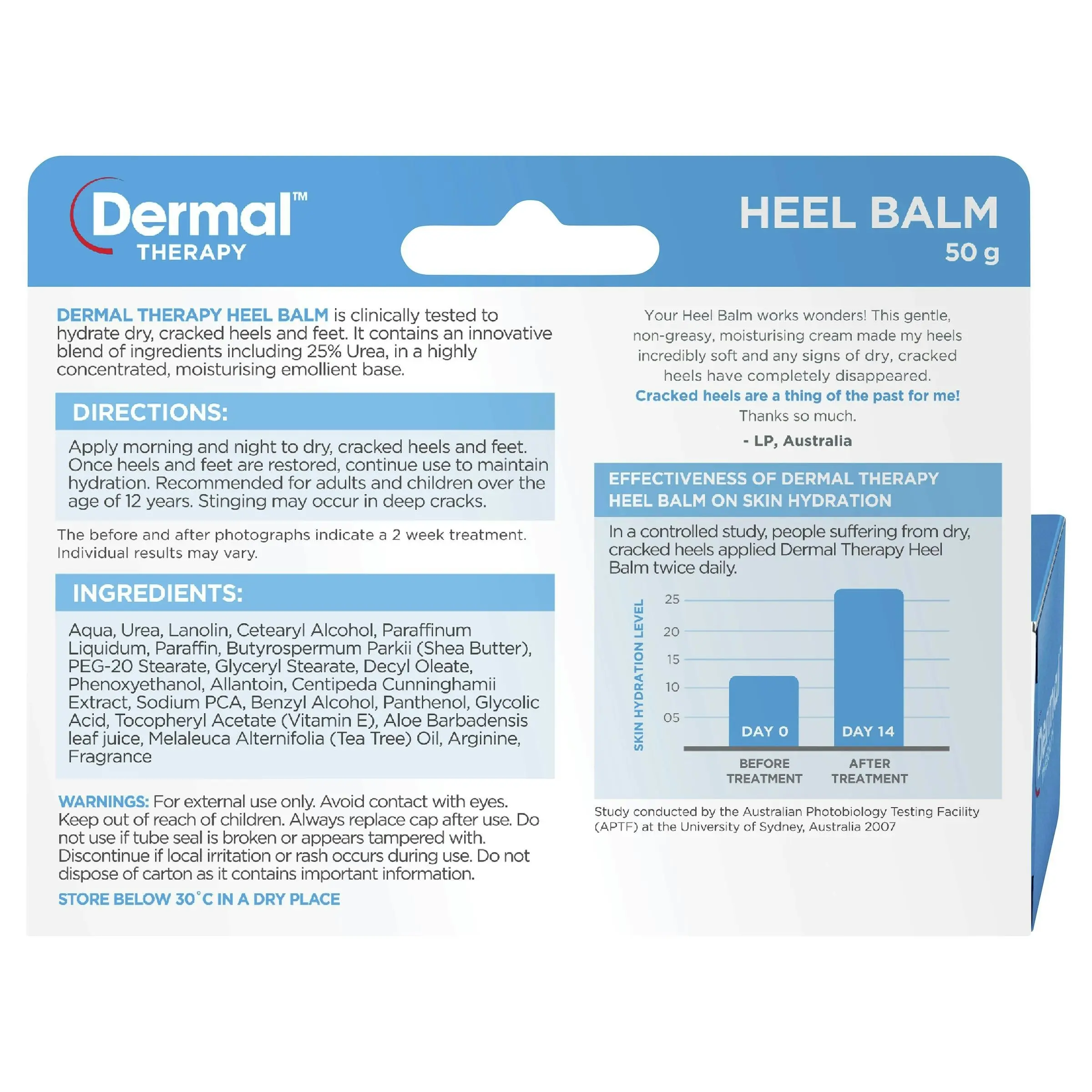 Dermal Therapy Heel Balm 50G