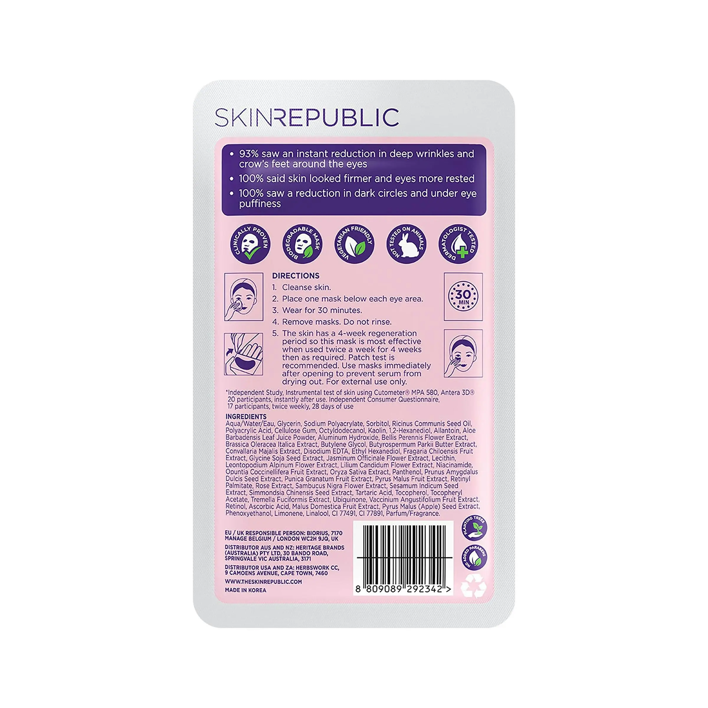 Skin Republic Retinol Hydrogel Under Eye Patches 3 Pairs