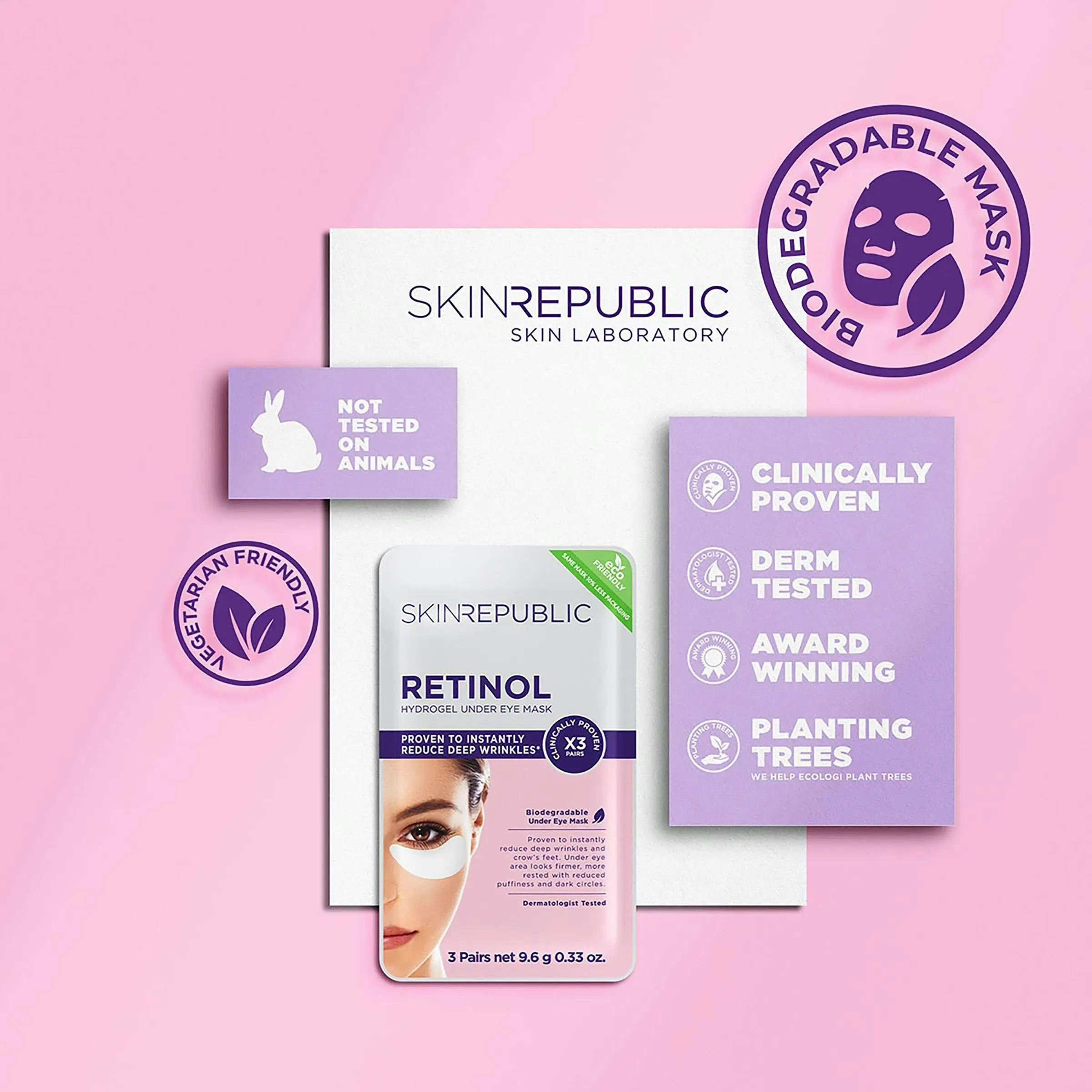 Skin Republic Retinol Hydrogel Under Eye Patches 3 Pairs