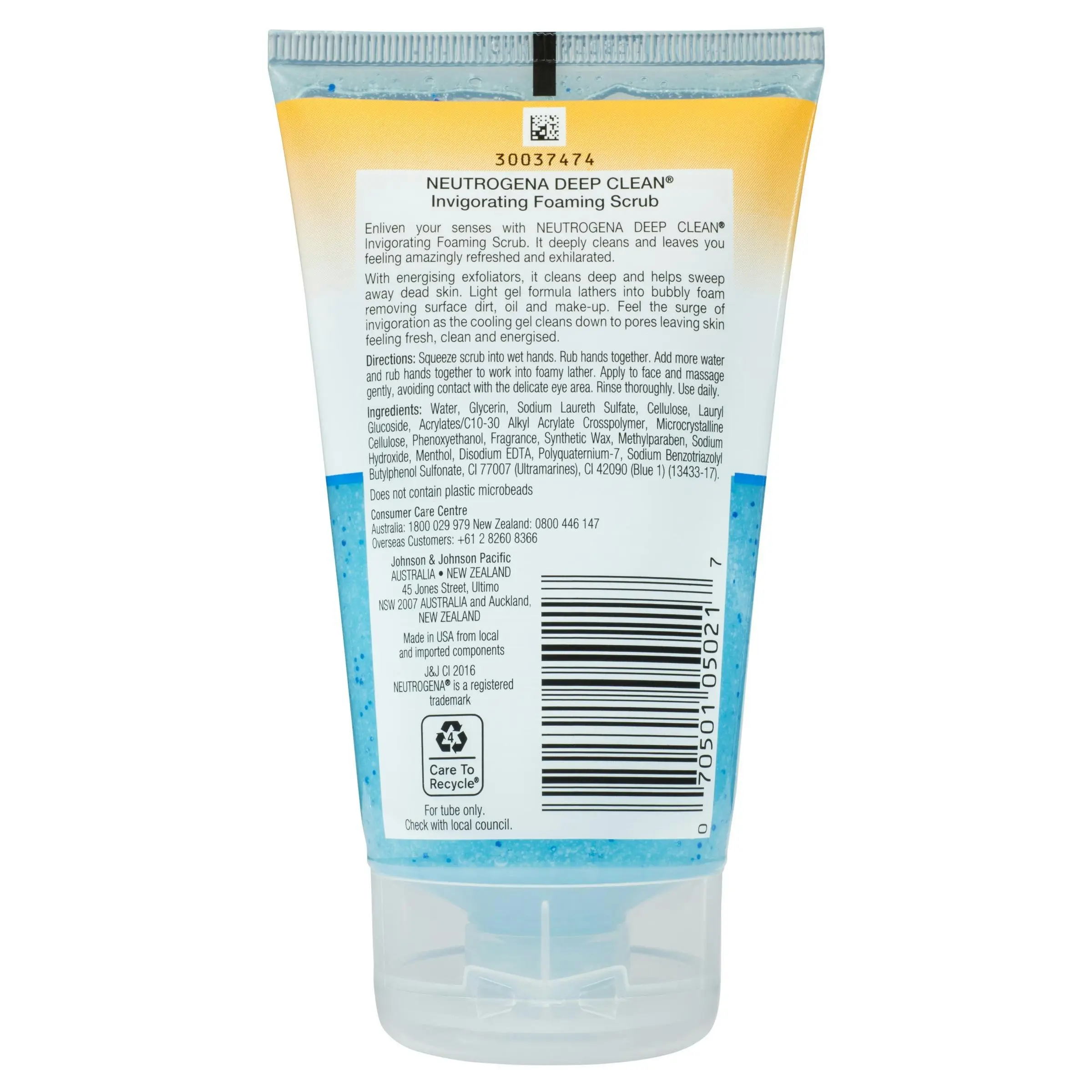 Neutrogena Deep Clean Invigorating Scrub 125mL