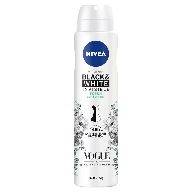 Nivea Invisible for Black & White Fresh Aerosol Deoderant 250mL