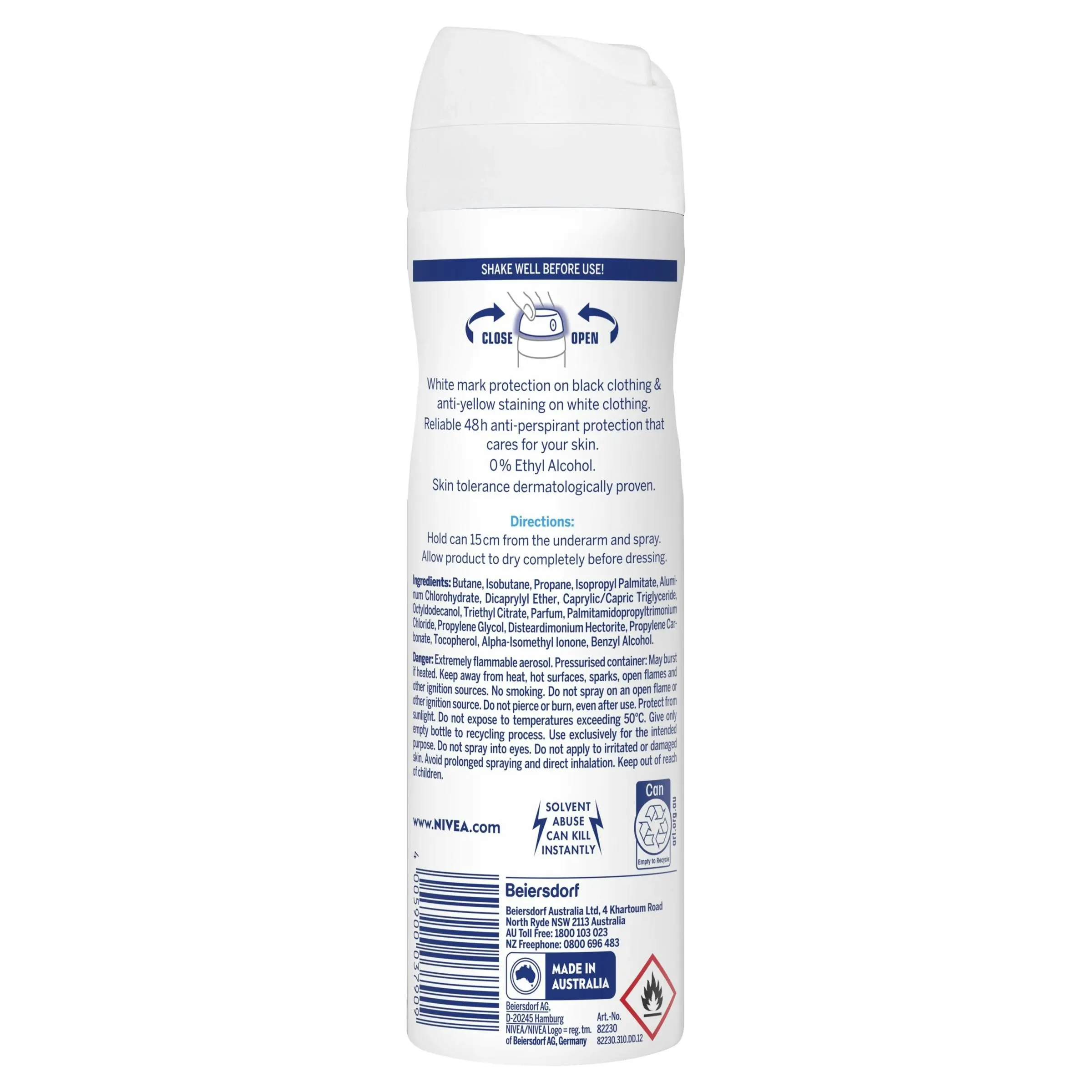 Nivea Invisible for Black & White Fresh Aerosol Deoderant 150mL