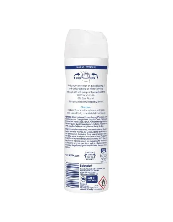 Nivea Invisible for Black & White Fresh Aerosol Deoderant 150mL