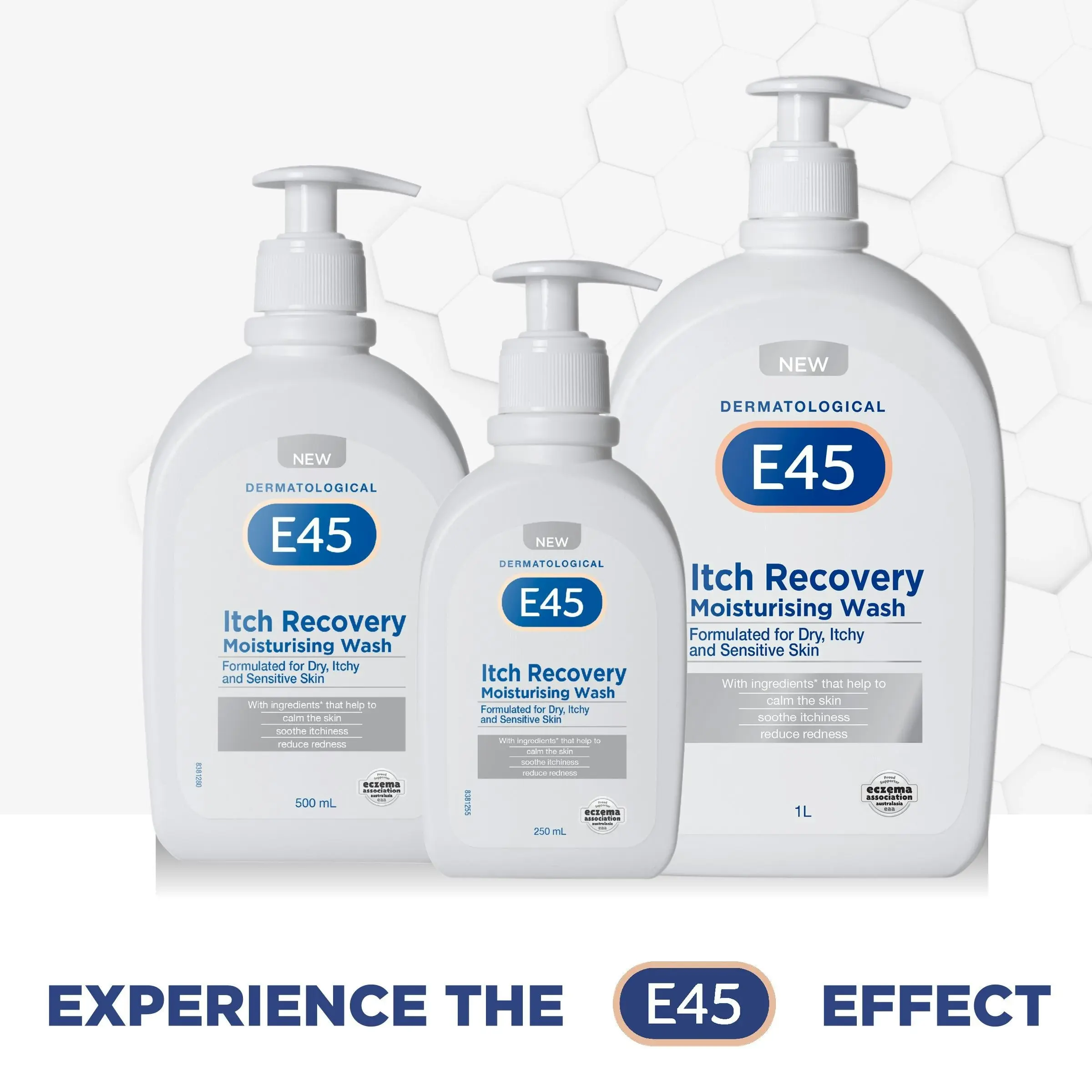 E45 Itch Recovery Moisturising Body Wash 250mL