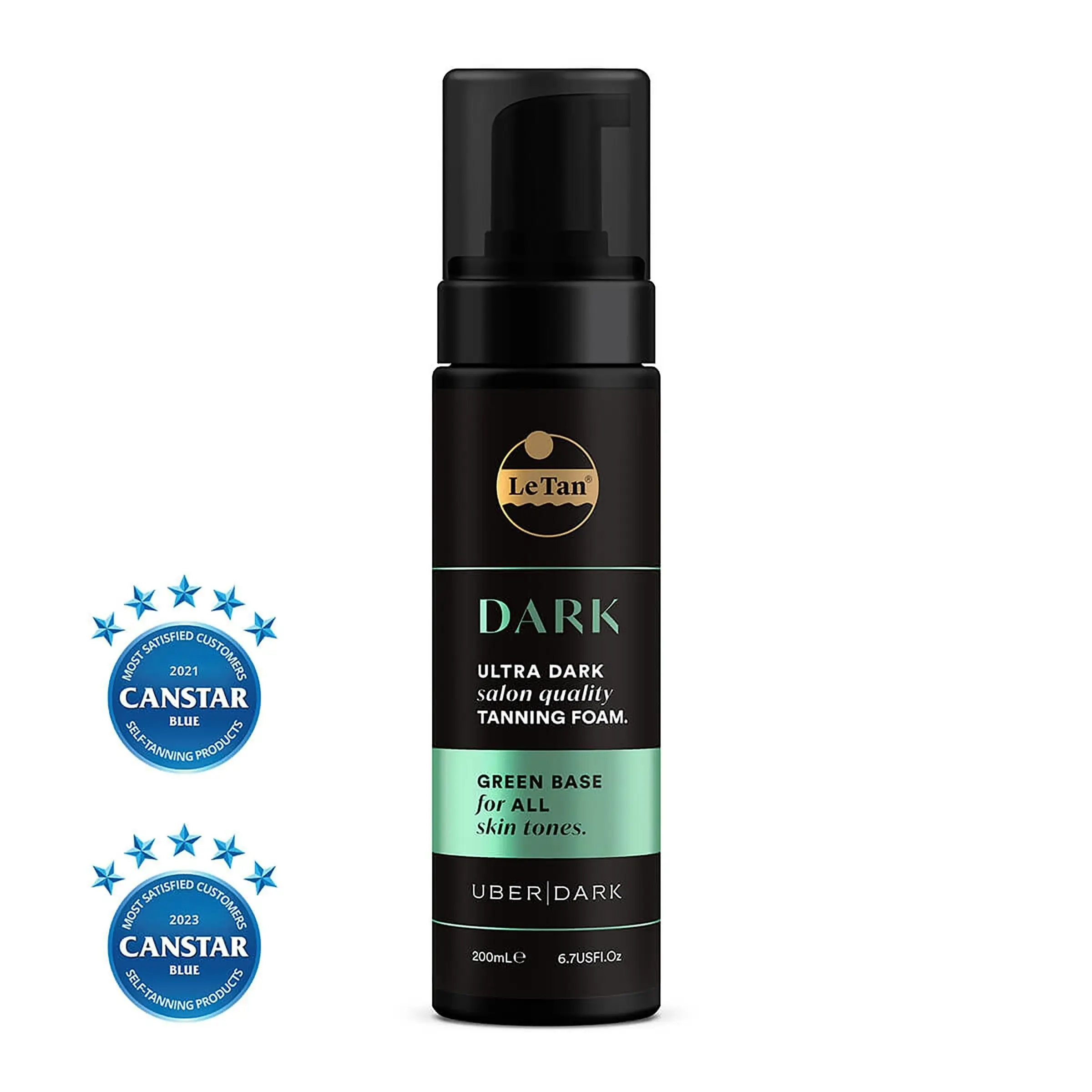 Le Tan Uber Dark Self Tanning Foam Green Base 200mL