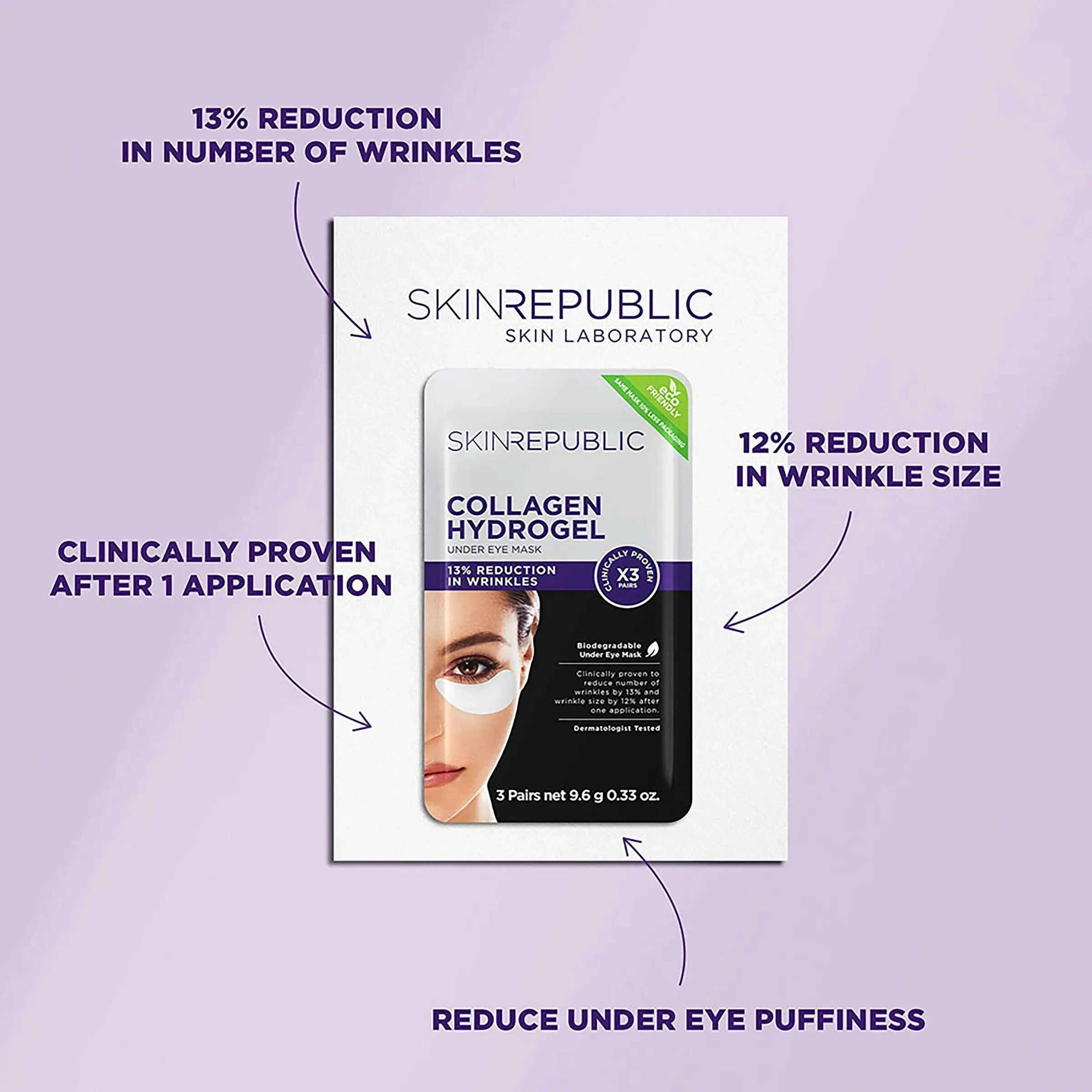 Skin Republic Collagen Hydrogel Under Eye Patch 3 Pairs