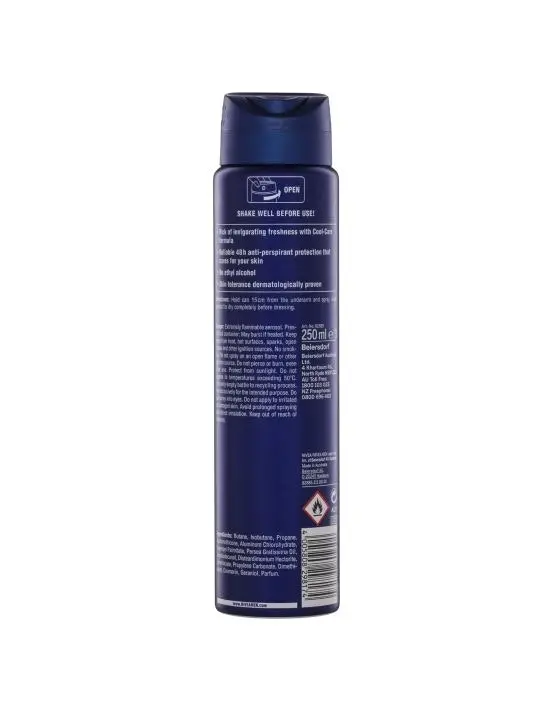 Nivea Deodorant Aerosol Men Cool Kick 250mL