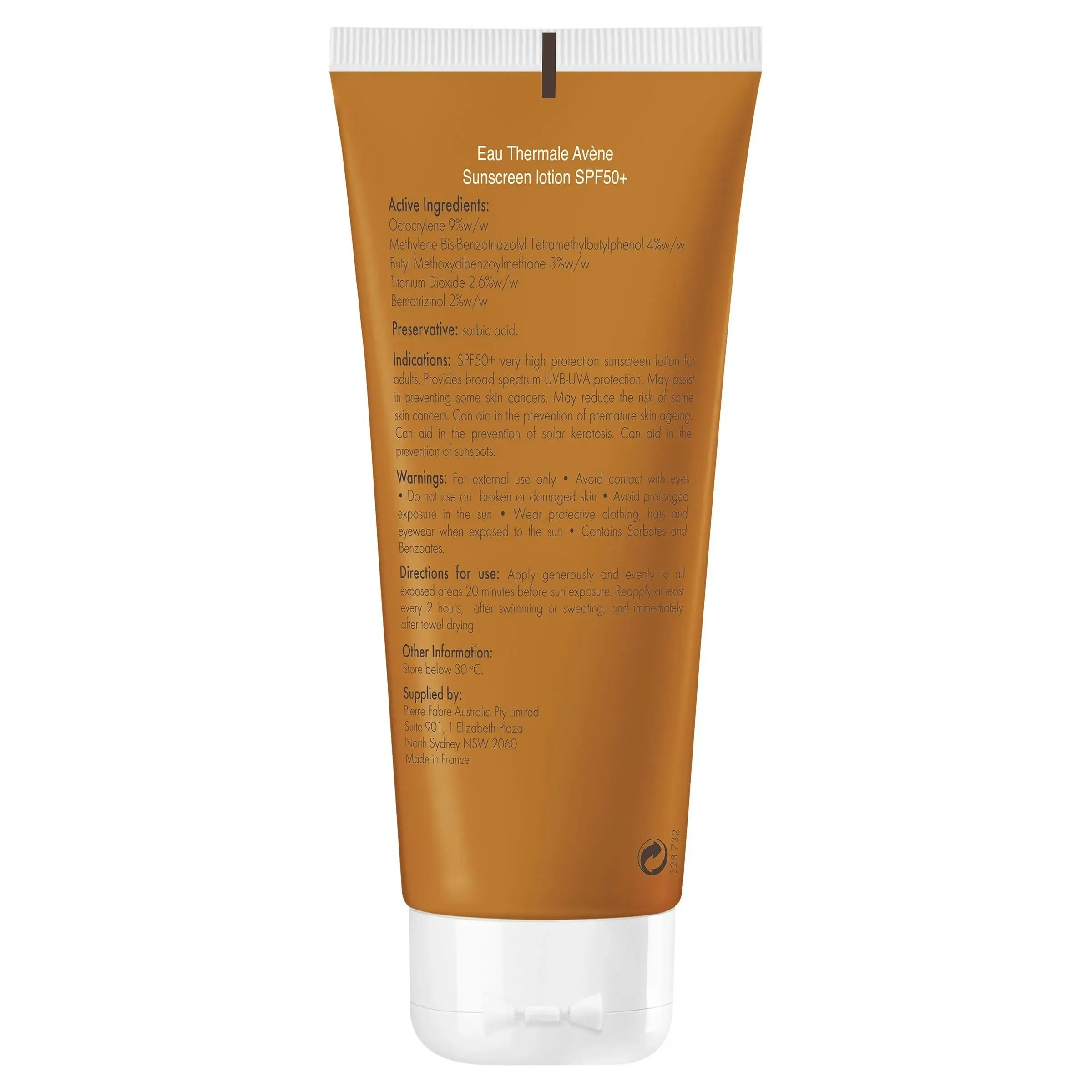 Avene Sunscreen Face & Body Lotion SPF 50+ 100mL