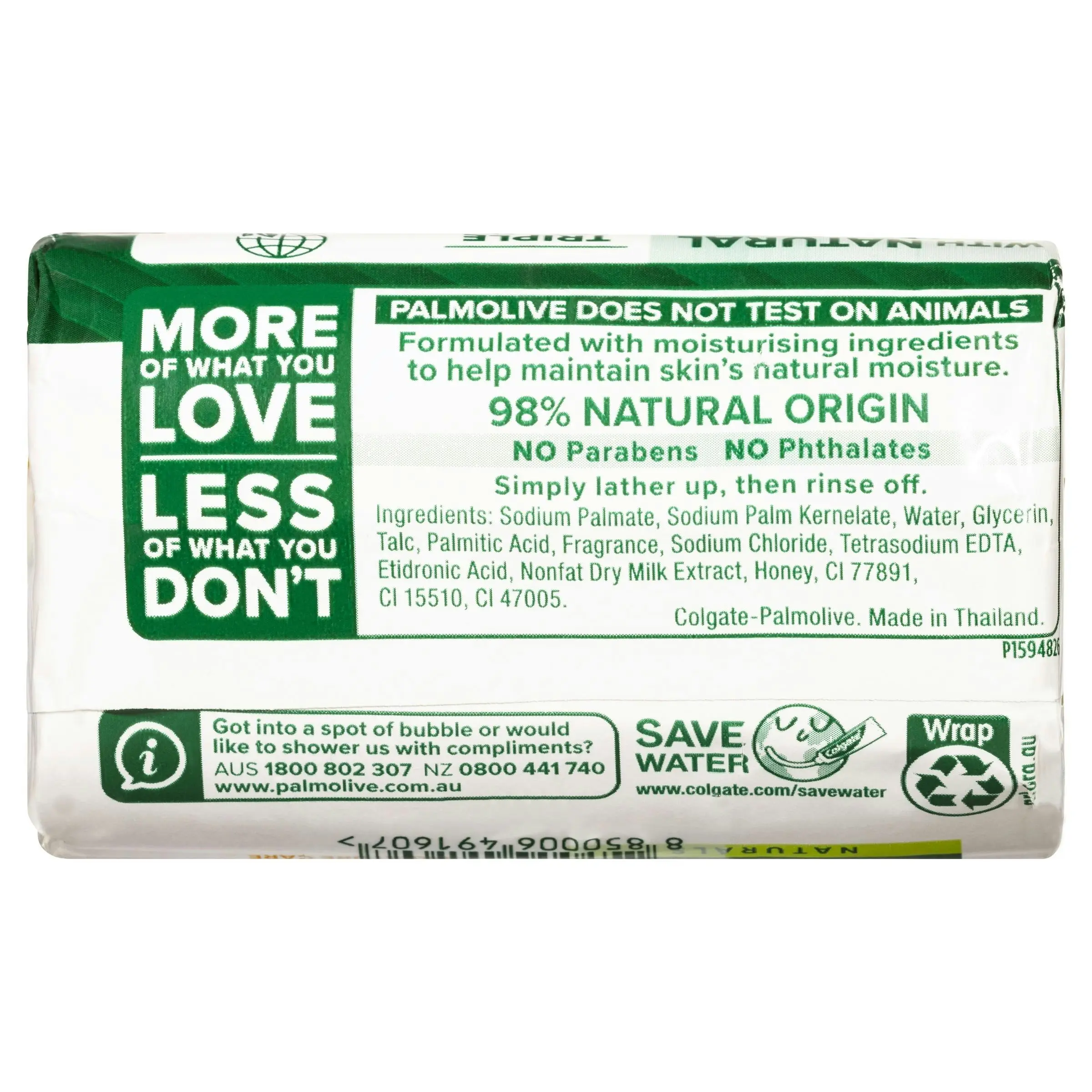 Palmolive Naturals Replenishing Soap with Milk & Honey 90g - 4 Pack