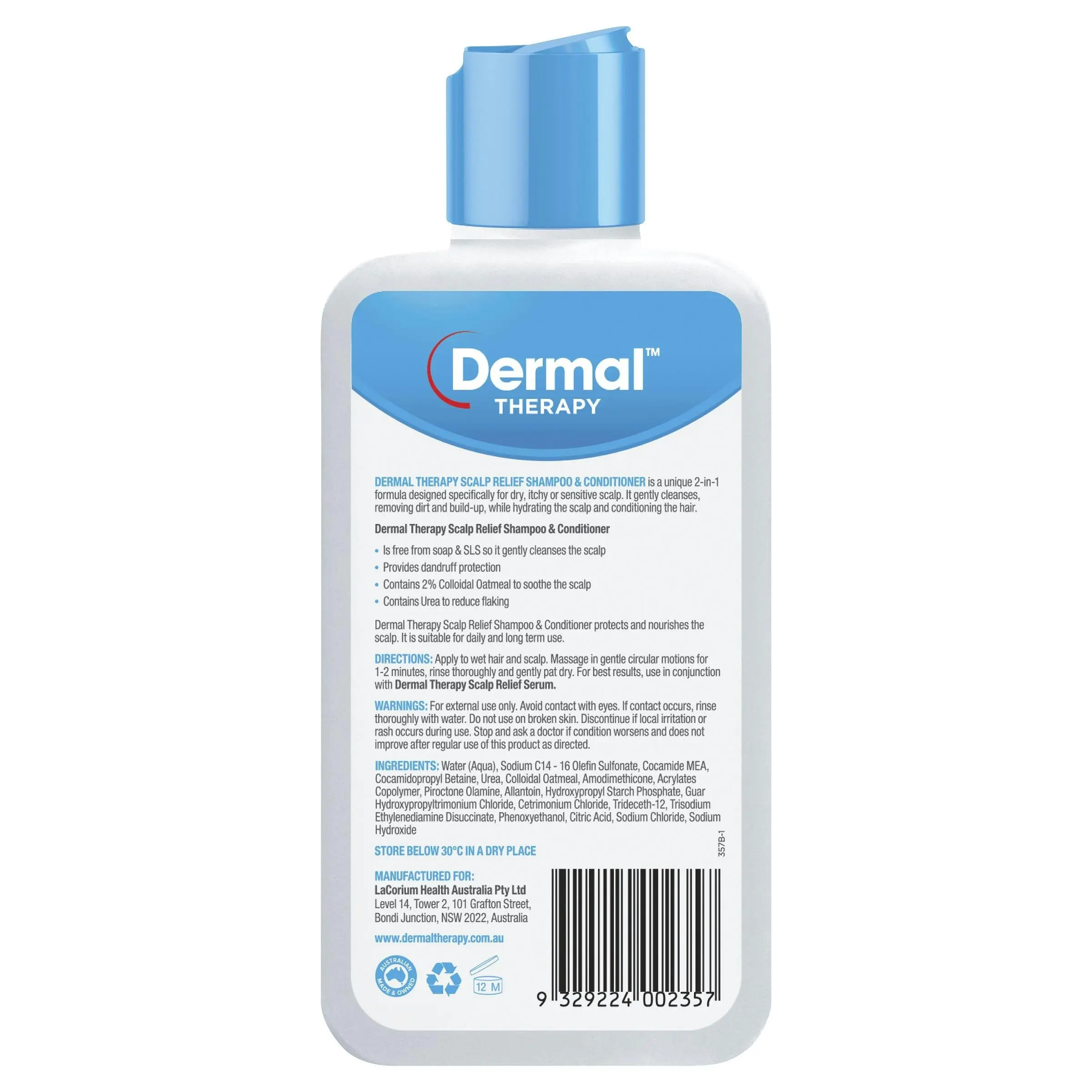 Dermal Therapy Scalp Relief Shampoo & Conditioner 210mL