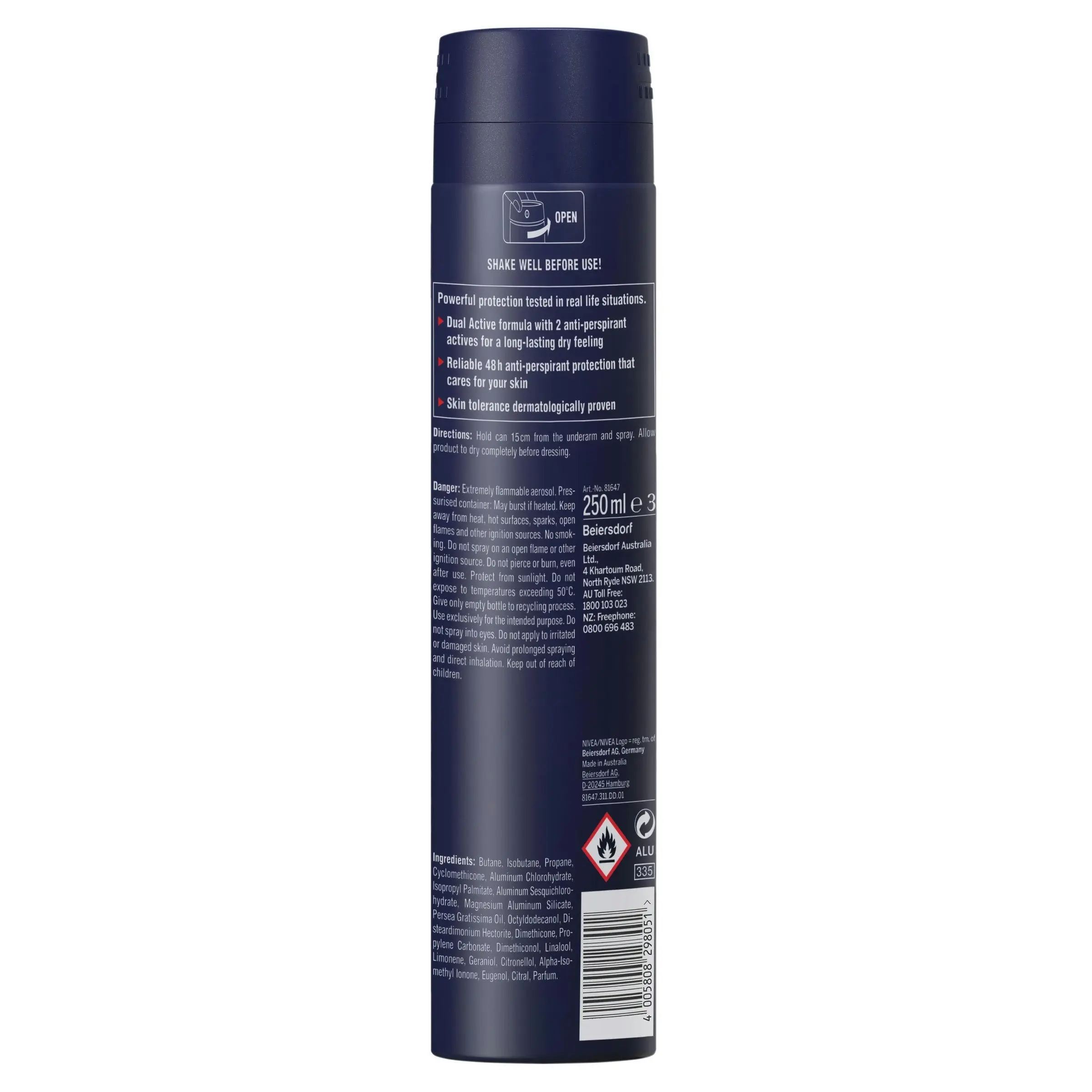 Nivea Deodorant Aerosol Men Impact 250mL