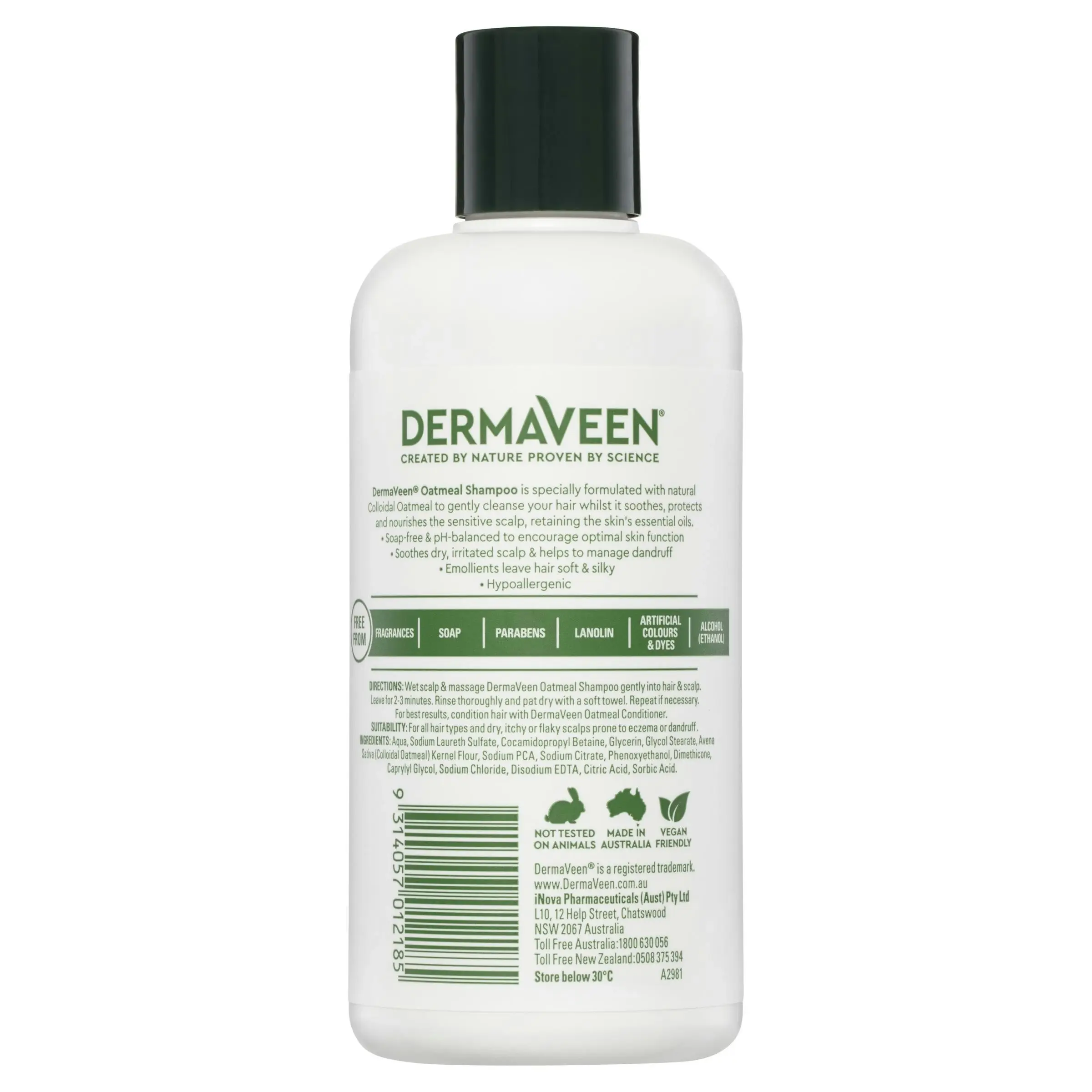 DermaVeen Daily Nourish Oatmeal Shampoo 250mL