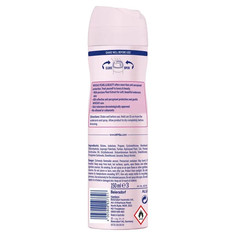 Nivea Deodorant Aerosol Pearl And Beauty 150mL