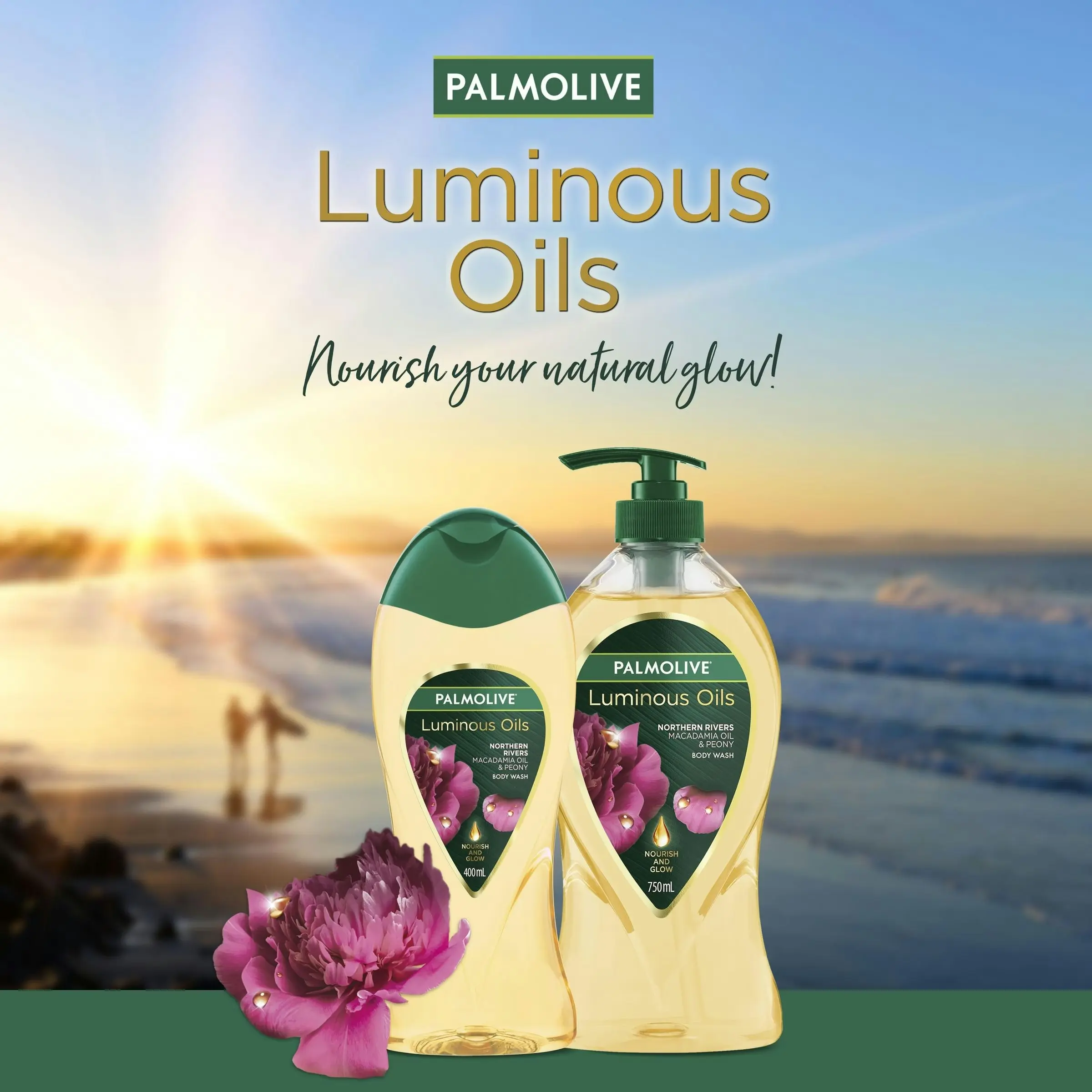 Palmolive Luminous Oils Macadamia Oil & Peony Invigorating Shower Gel 400mL