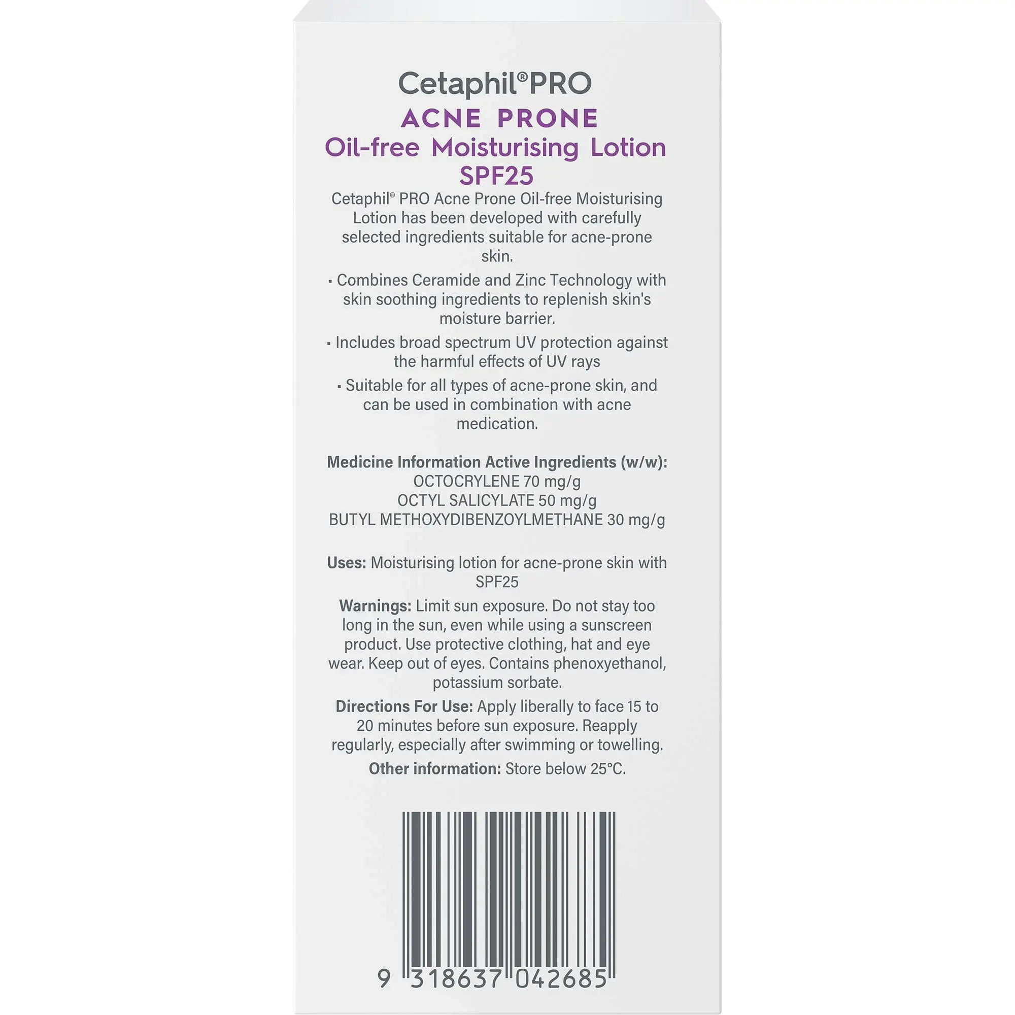 Cetaphil Pro Acne Prone Oil-Free Moisturising Lotion SPF25