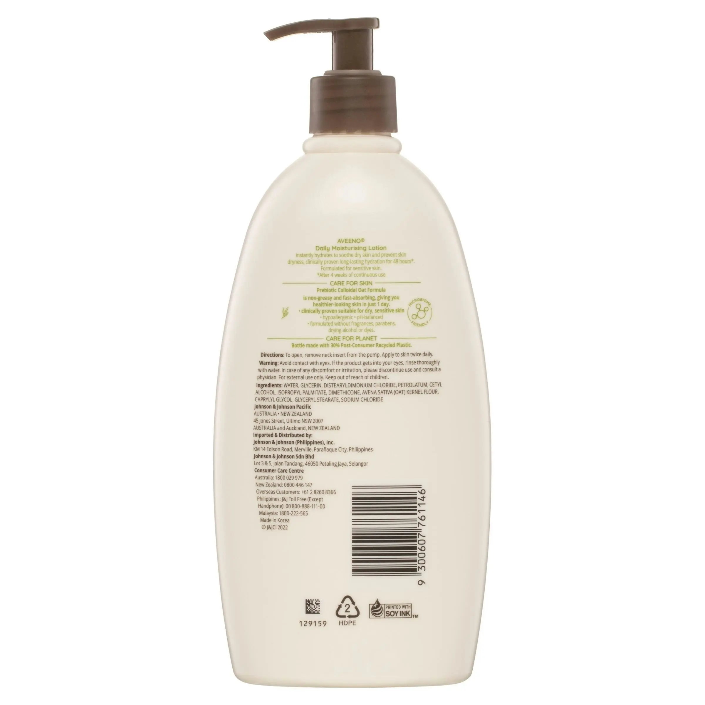 Aveeno Daily Moisturising Fragrance Free Body Lotion 532mL