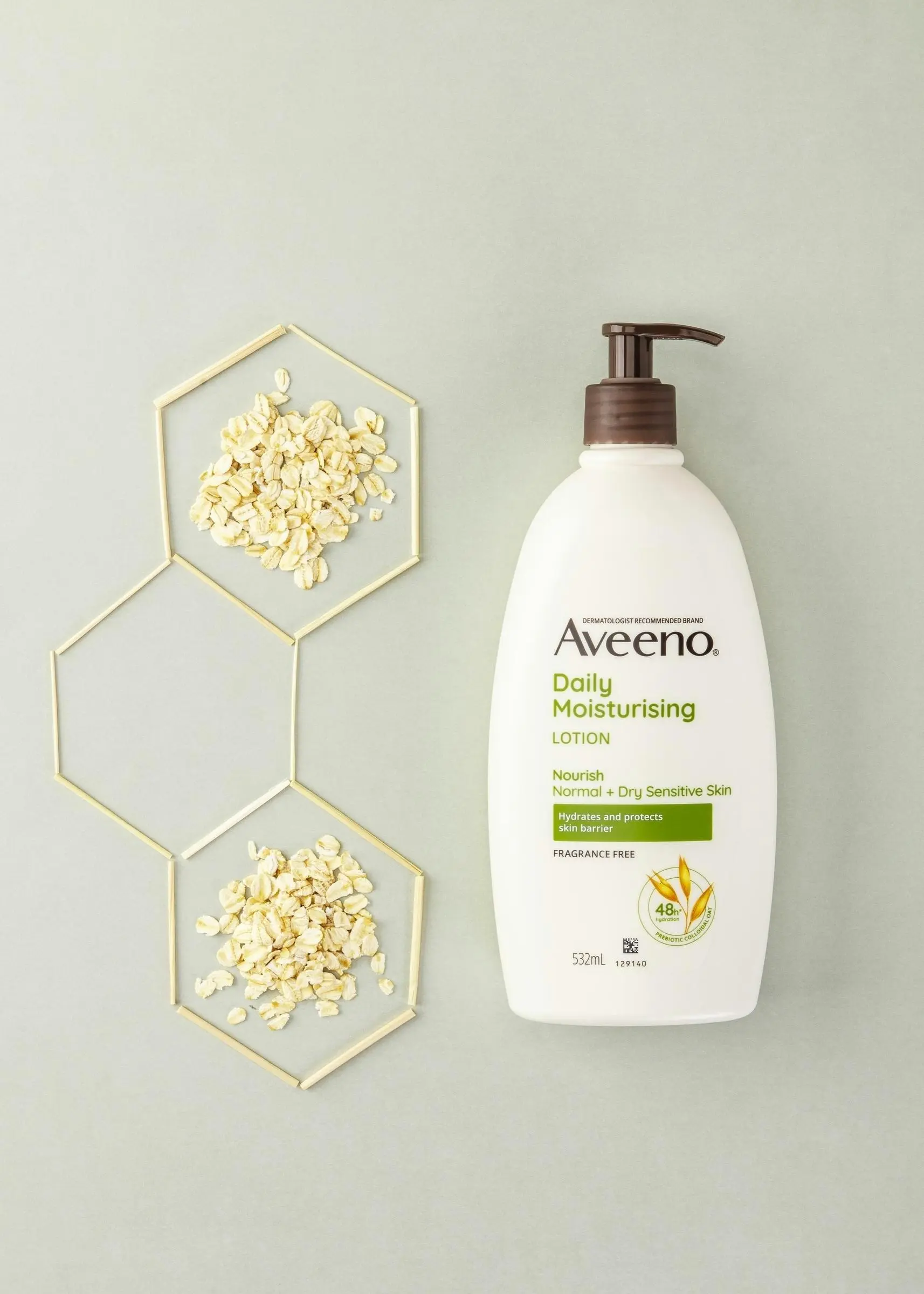 Aveeno Daily Moisturising Fragrance Free Body Lotion 532mL