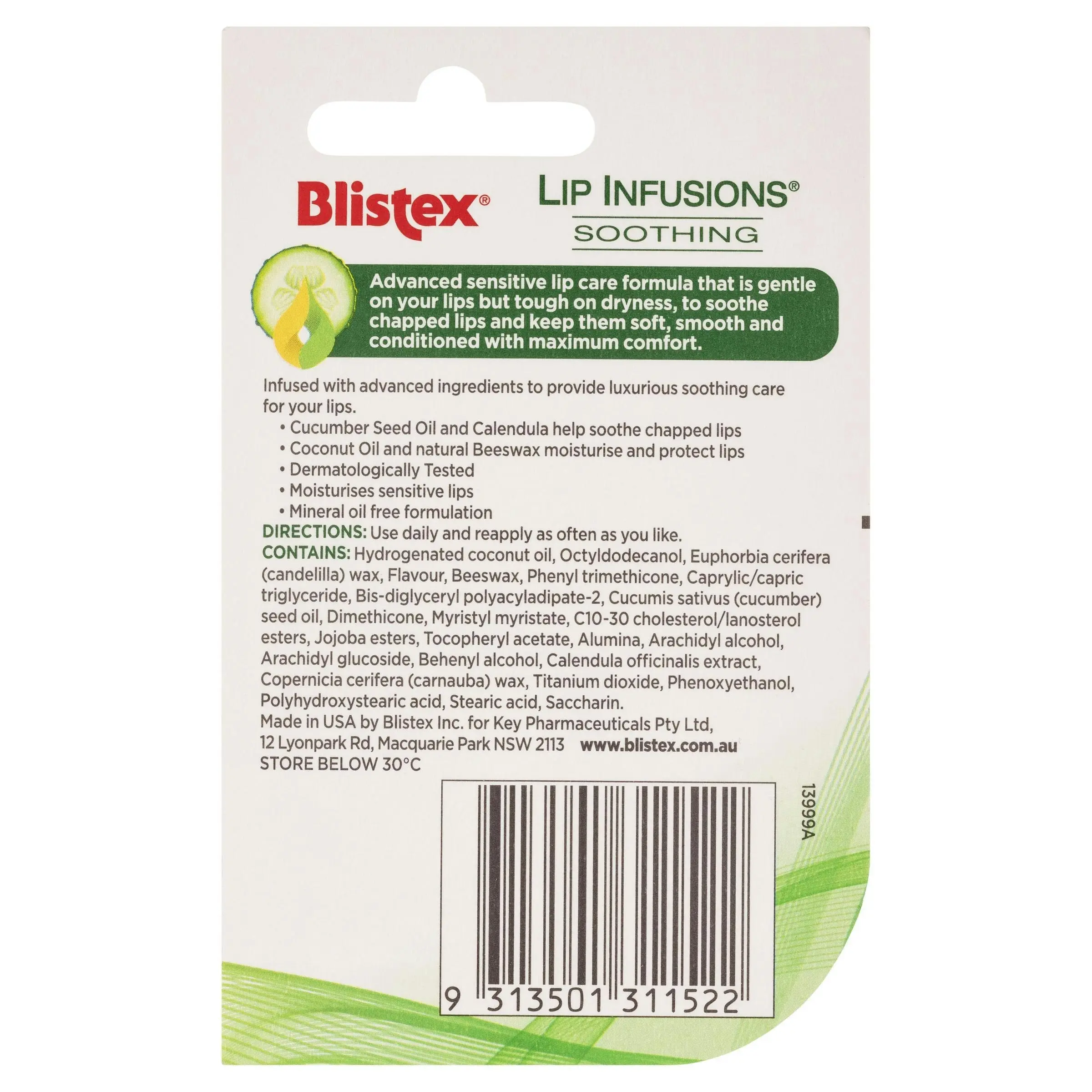 Blistex Lip Infusion Soothing 3.7g