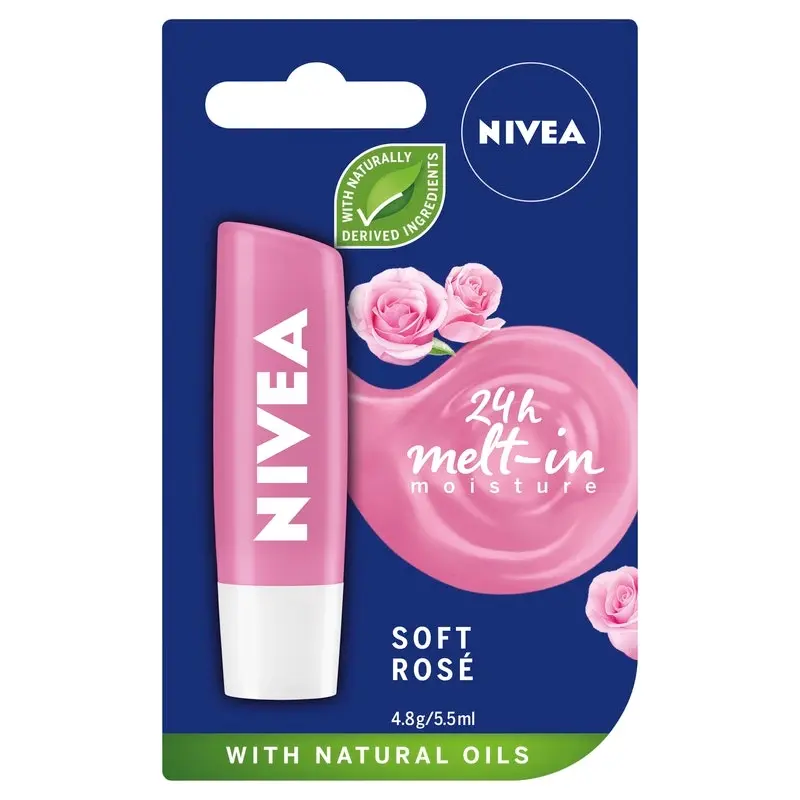 Nivea Lip Balm Soft Rose 4.8g