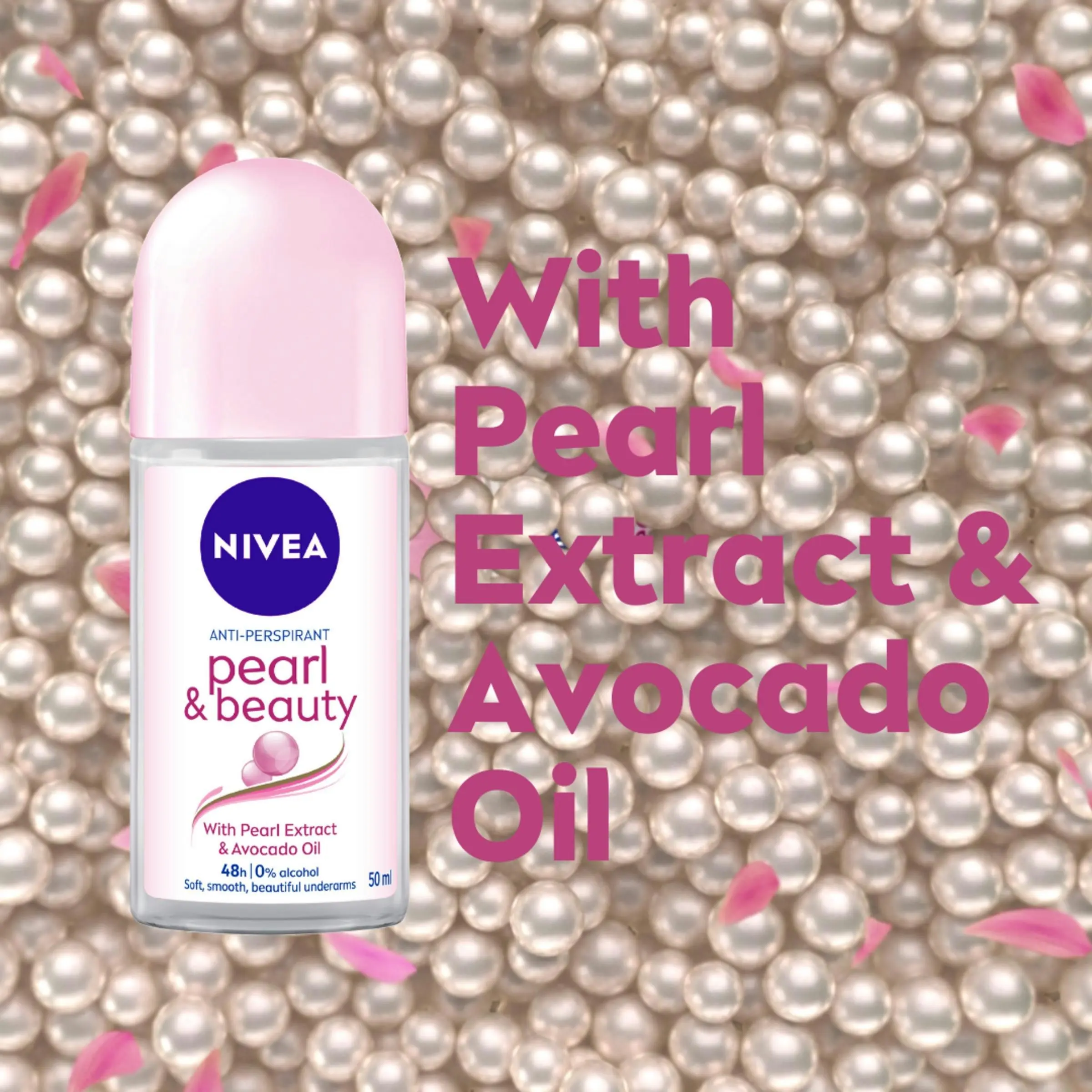 Nivea Deodorant Roll On Pearl And Beauty 50mL