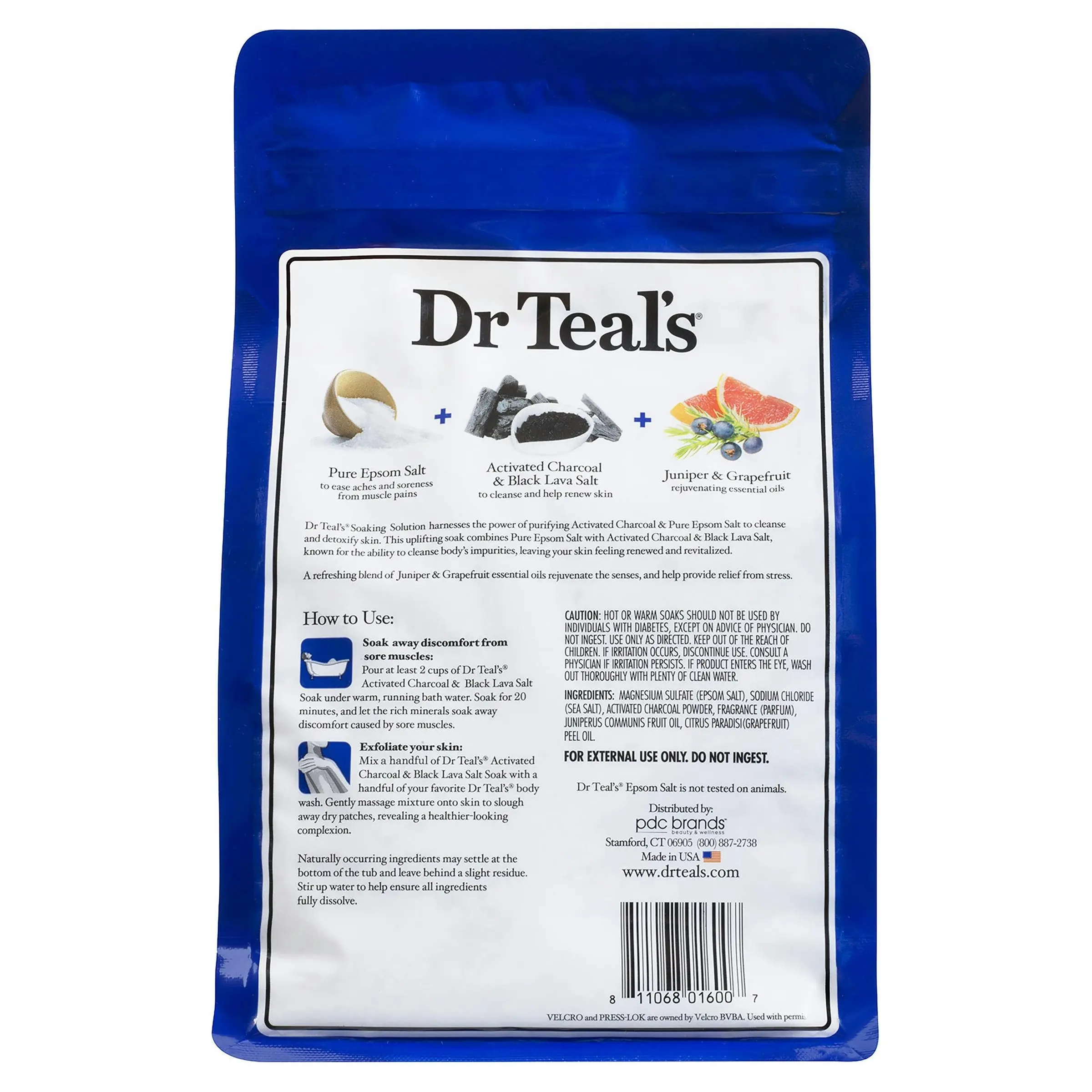 Dr Teal's Epsom Salt Activated Charcoal 1.36kg