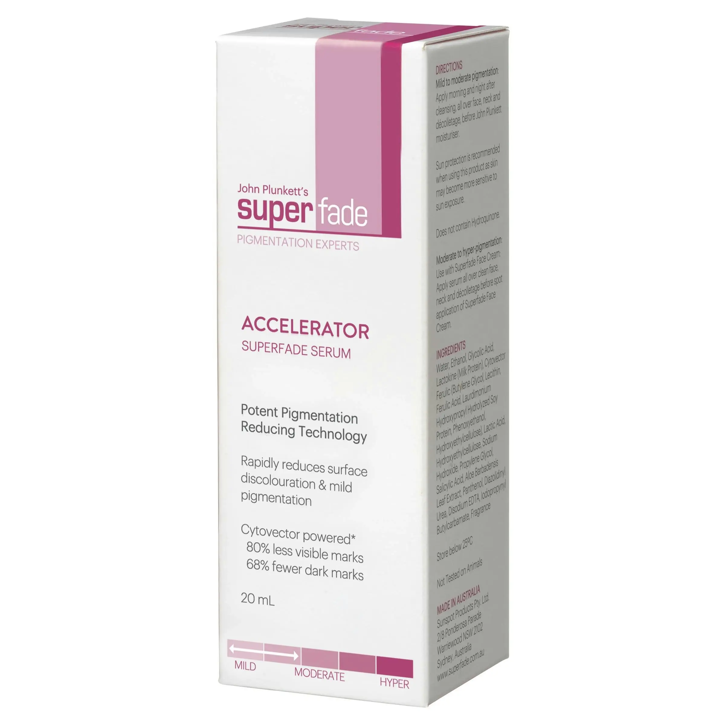 John Plunkett's Superfade Accelerator Serum 20ml