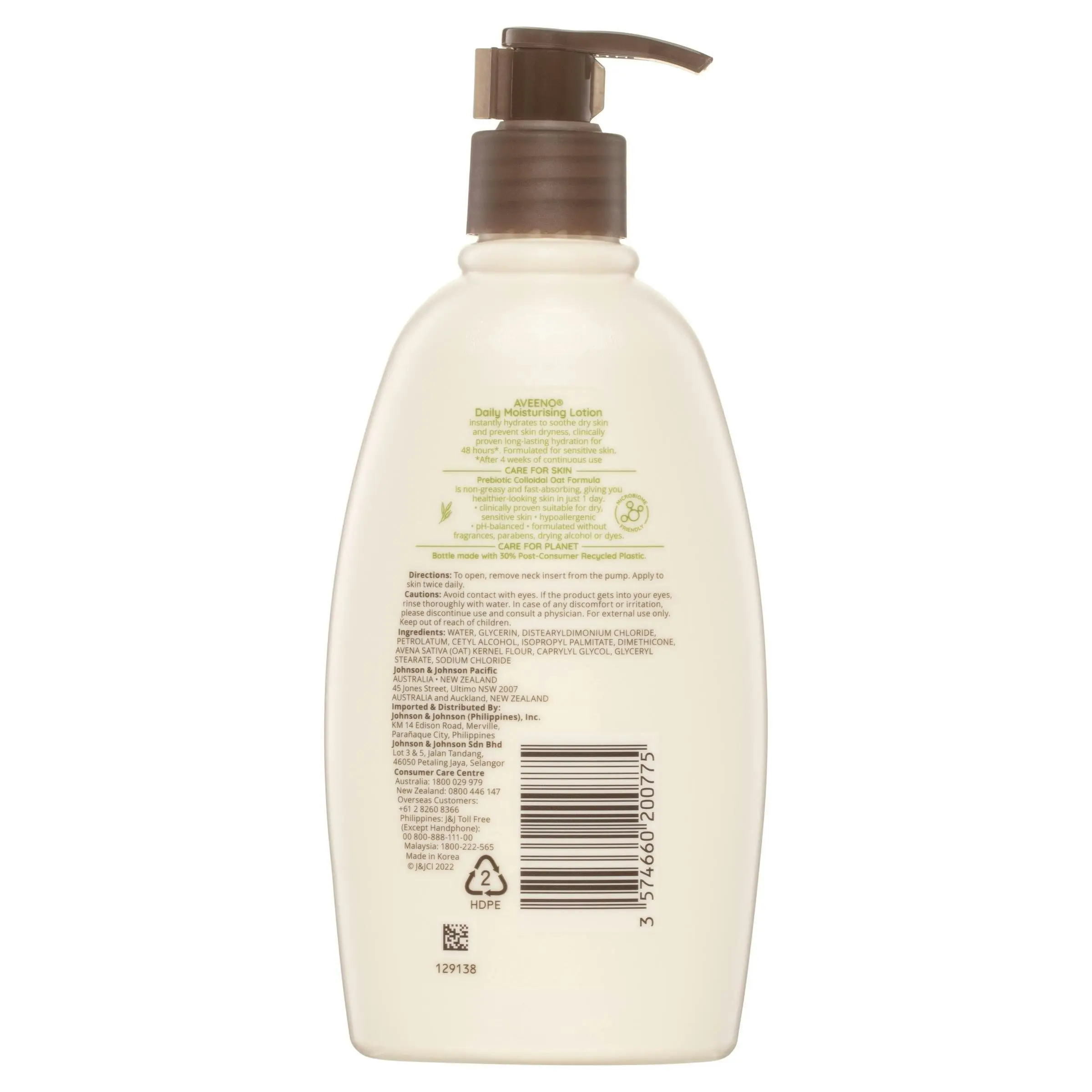 Aveeno Active Naturals Daily Moisturising Fragrance Free Lotion 354mL