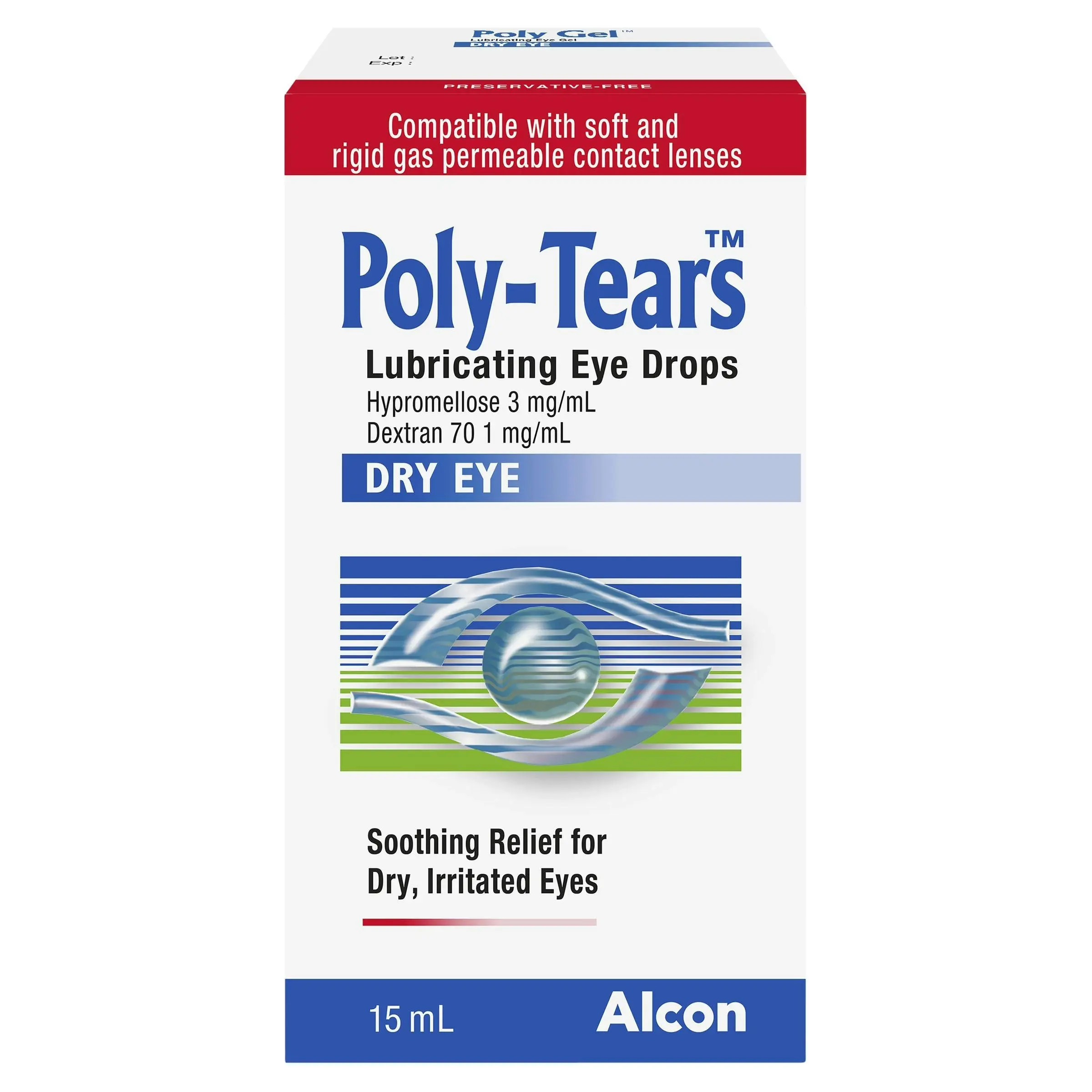 Poly Tears Lubricating Eye Drops 15mL