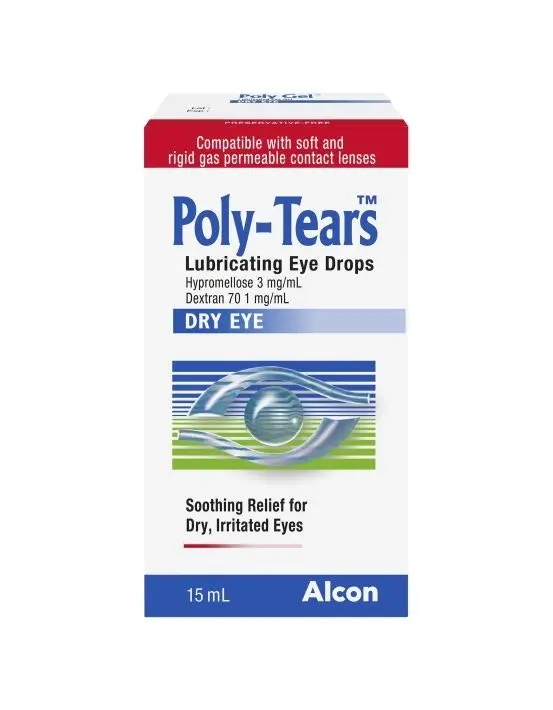 Poly Tears Lubricating Eye Drops 15mL