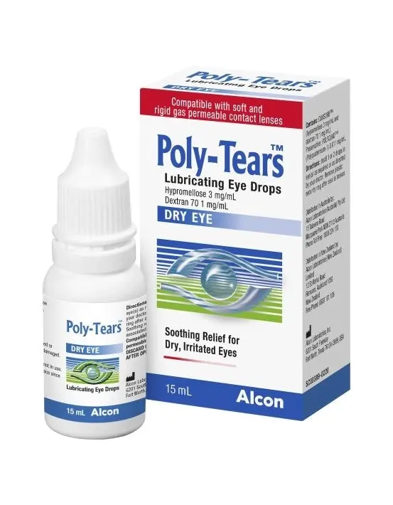 Poly Tears Lubricating Eye Drops 15mL