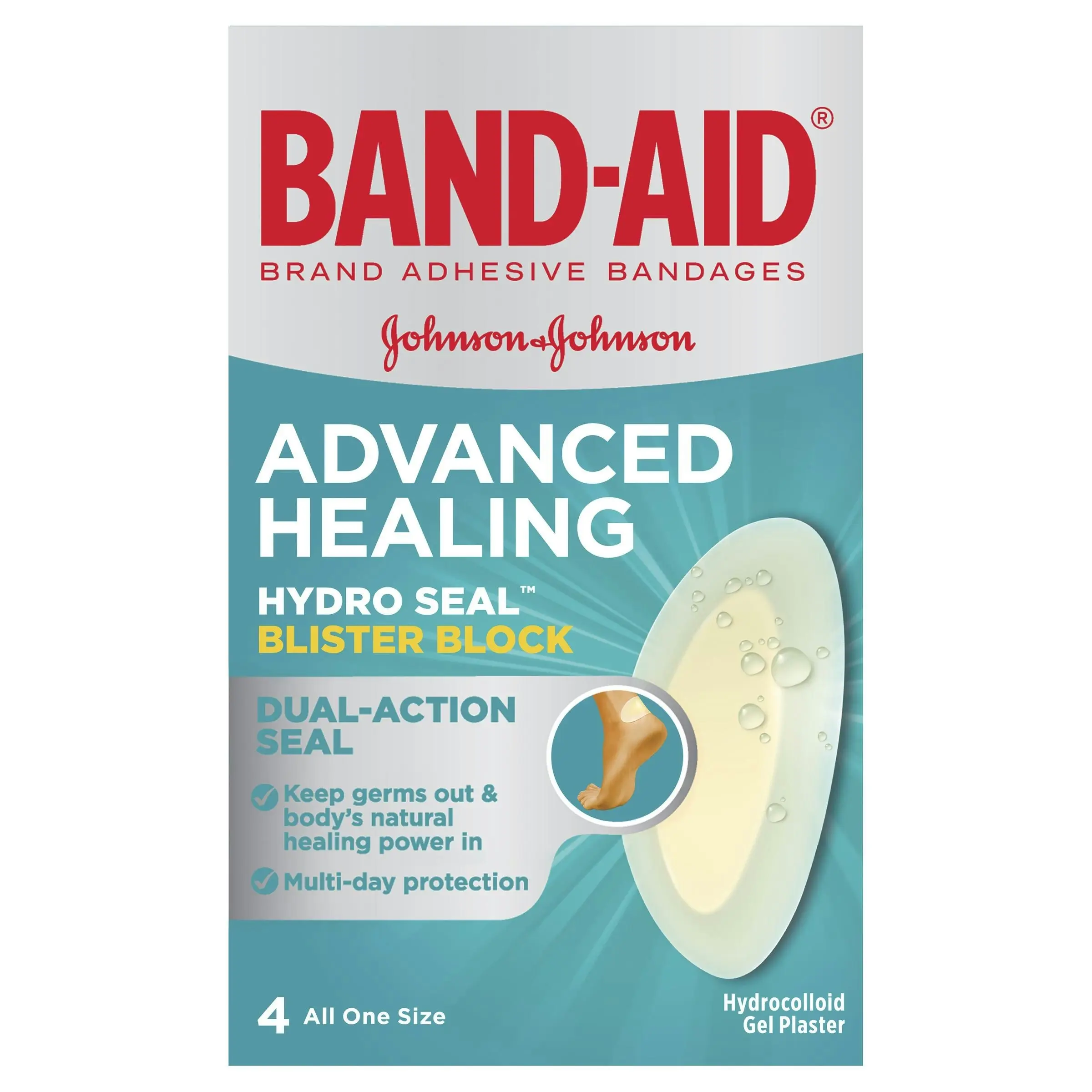 BAND-AID Advanced Healing Hydro Seal Blister Block 4 Pack