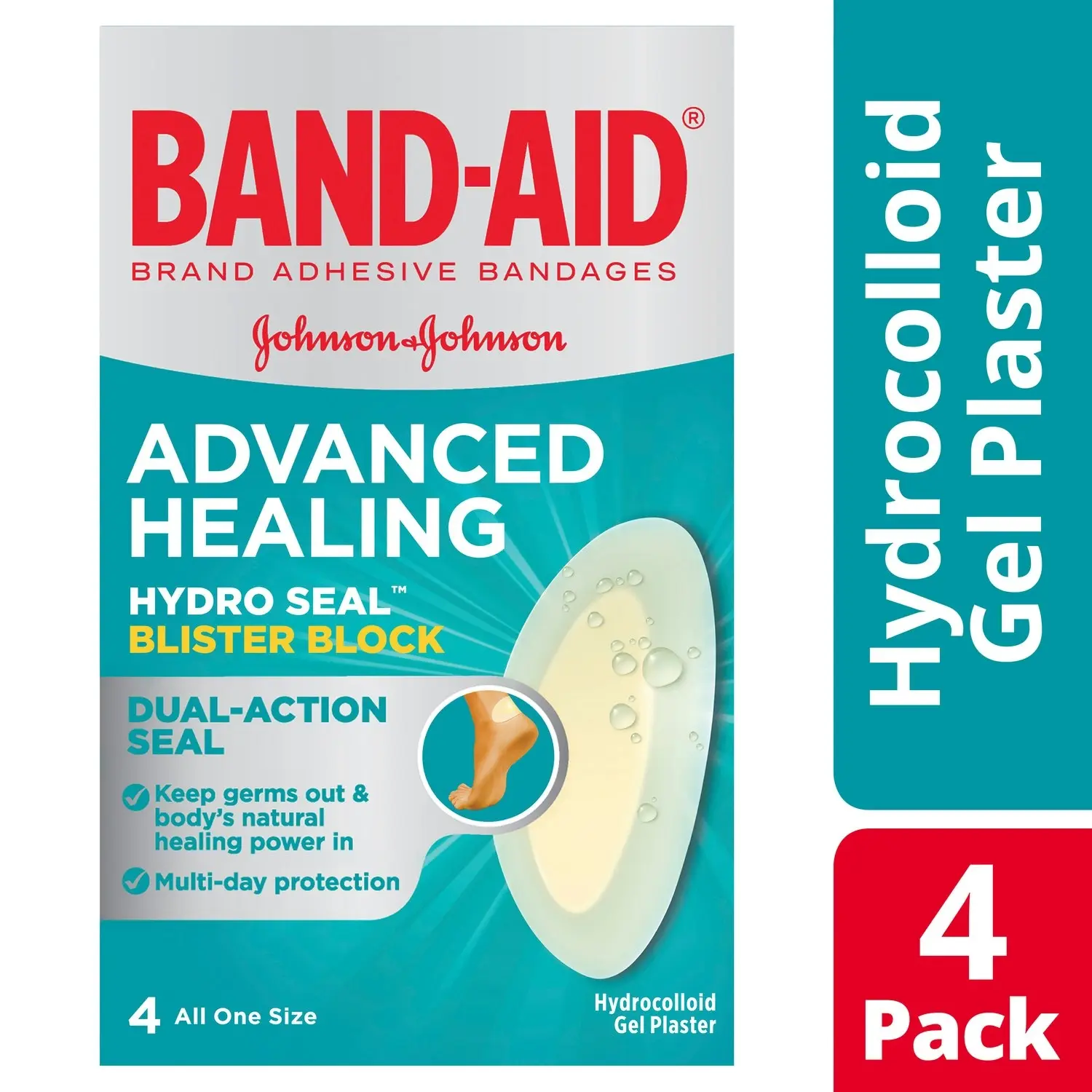 BAND-AID Advanced Healing Hydro Seal Blister Block 4 Pack