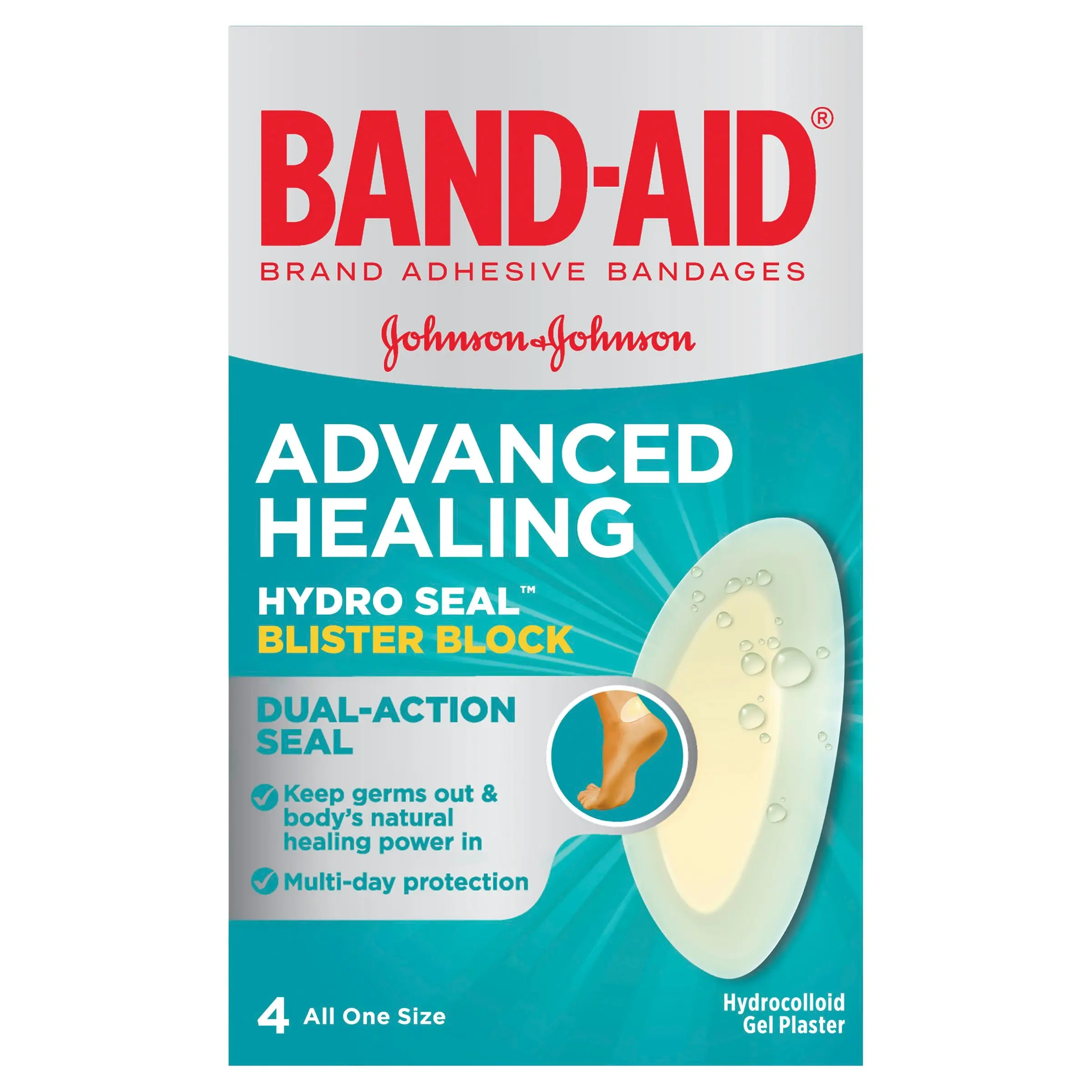 BAND-AID Advanced Healing Hydro Seal Blister Block 4 Pack