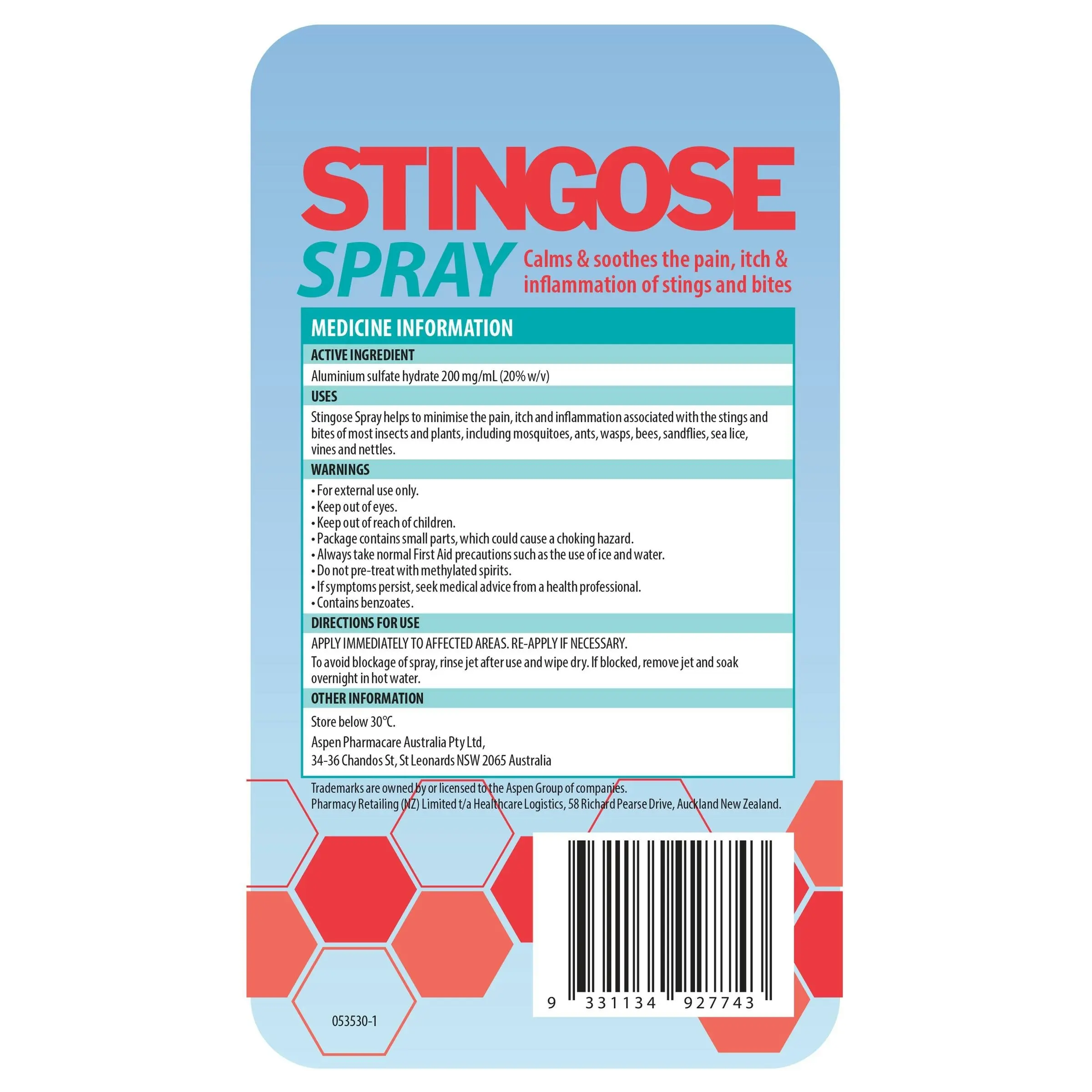 STINGOSE Spray 25mL