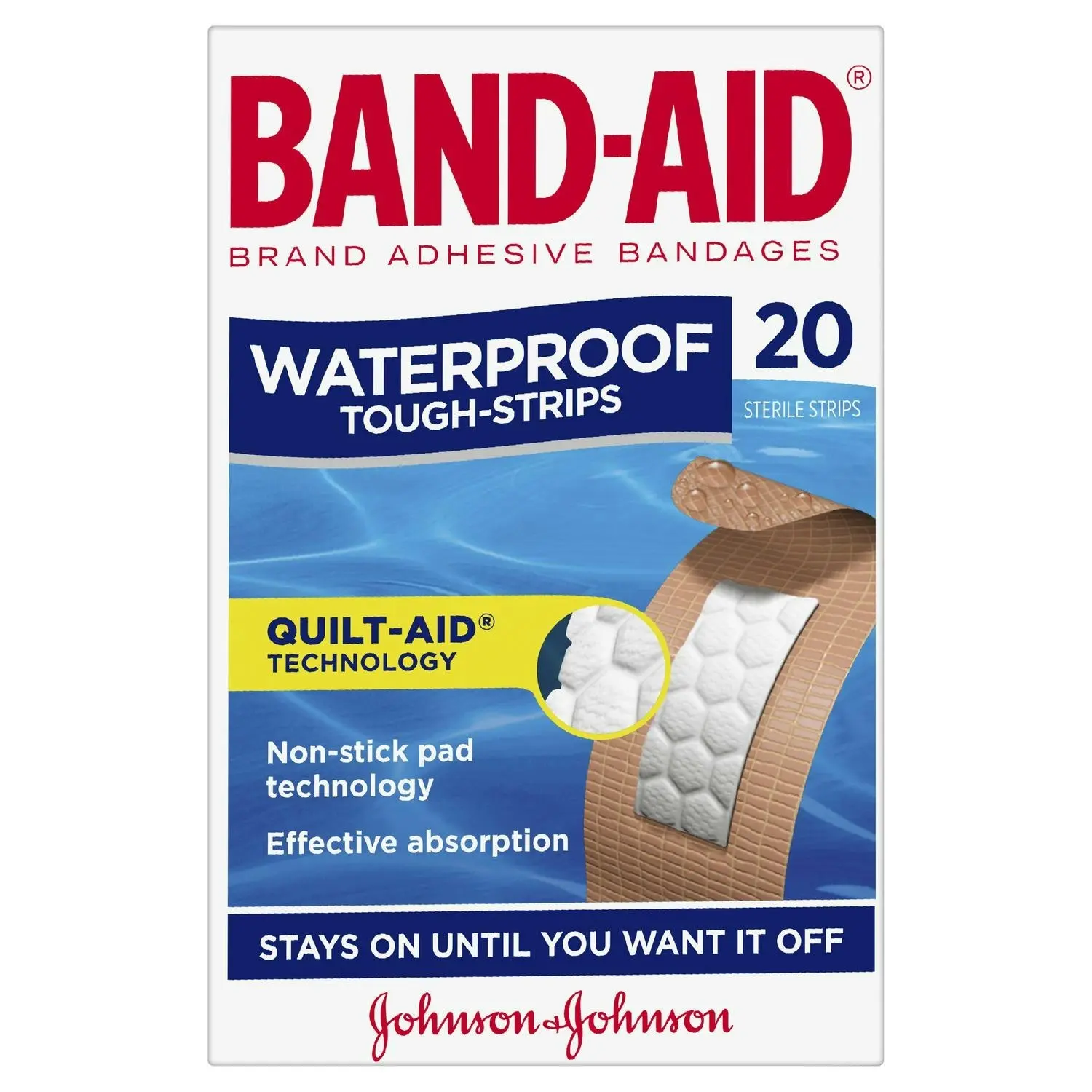 BAND-AID Waterproof Tough Strips 20 Pack