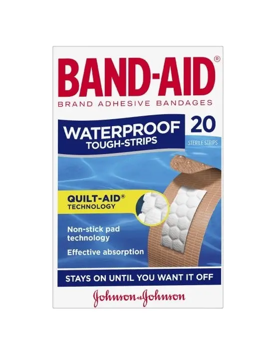 BAND-AID Waterproof Tough Strips 20 Pack