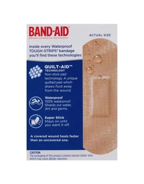 BAND-AID Waterproof Tough Strips 20 Pack