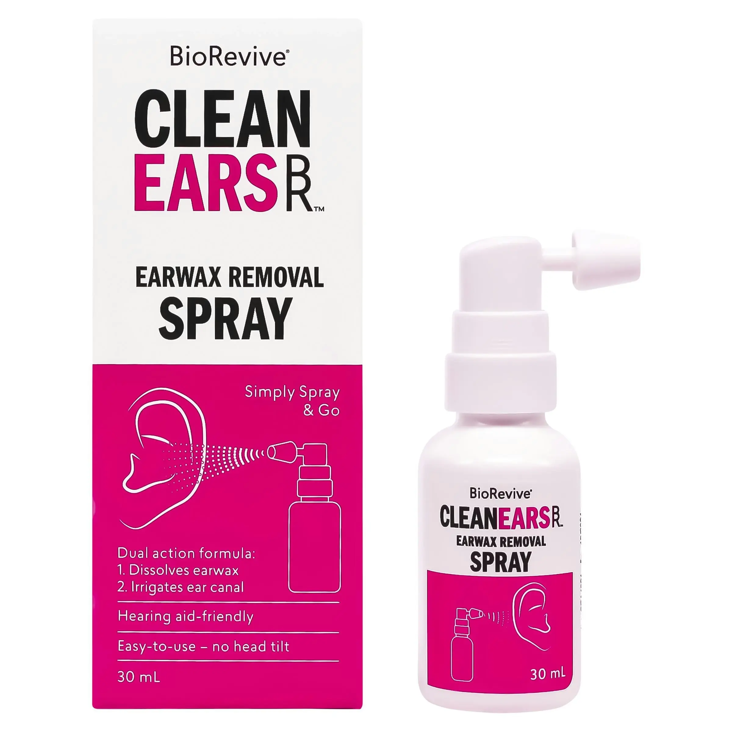 BioRevive CleanEars Earwax Removal Spray 30ml