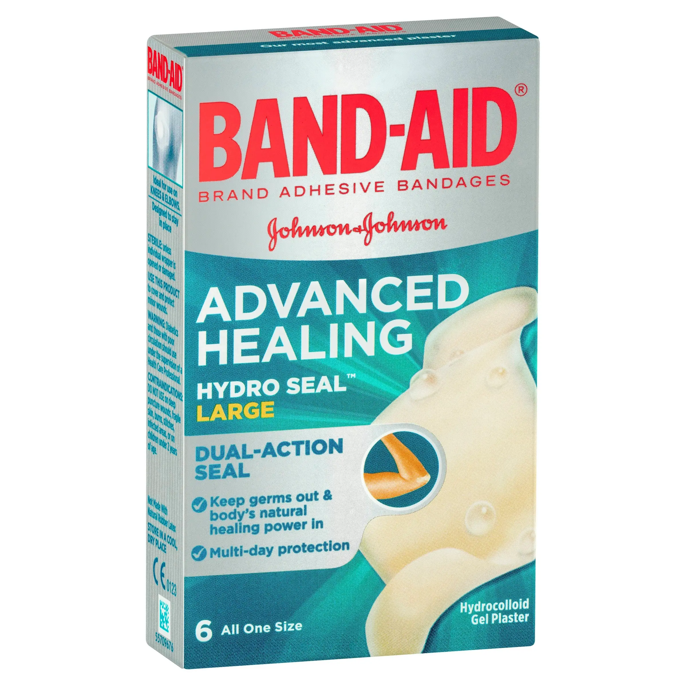 BAND-AID Advanced Healing Hydro Seal Gel Plasters Large 6 Pack