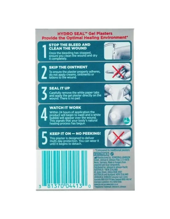 BAND-AID Advanced Healing Hydro Seal Gel Plasters Large 6 Pack