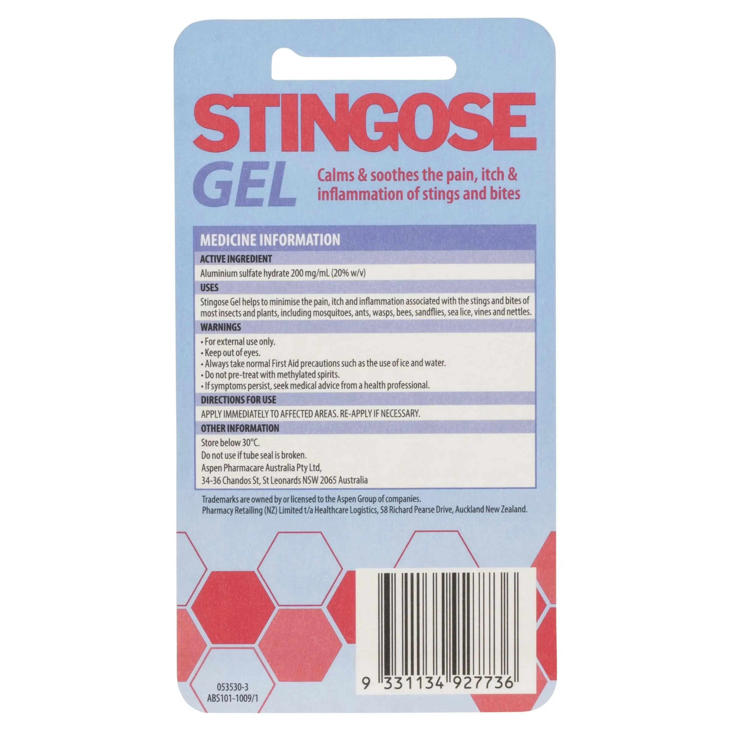 STINGOSE Gel 25mL