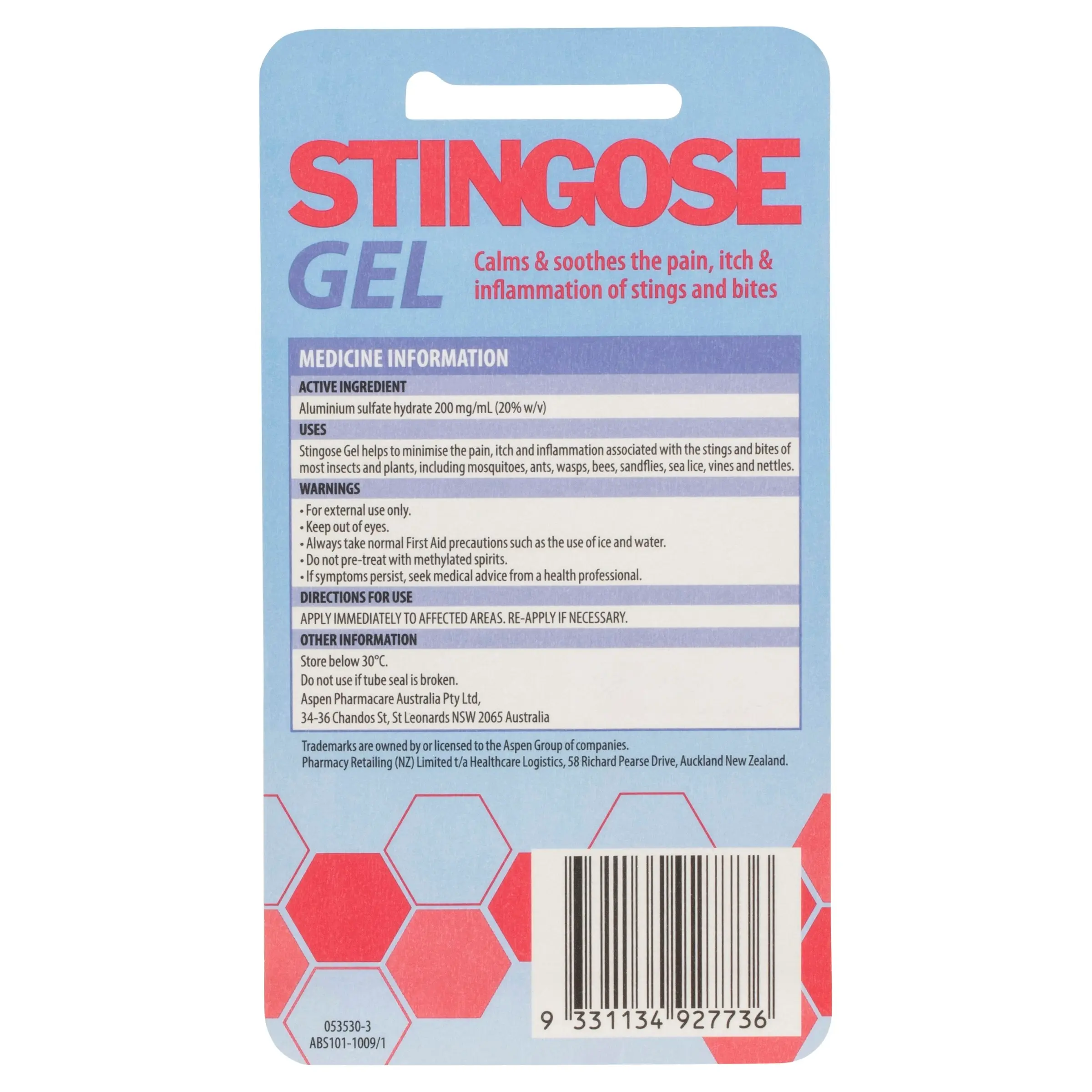 STINGOSE Gel 25mL