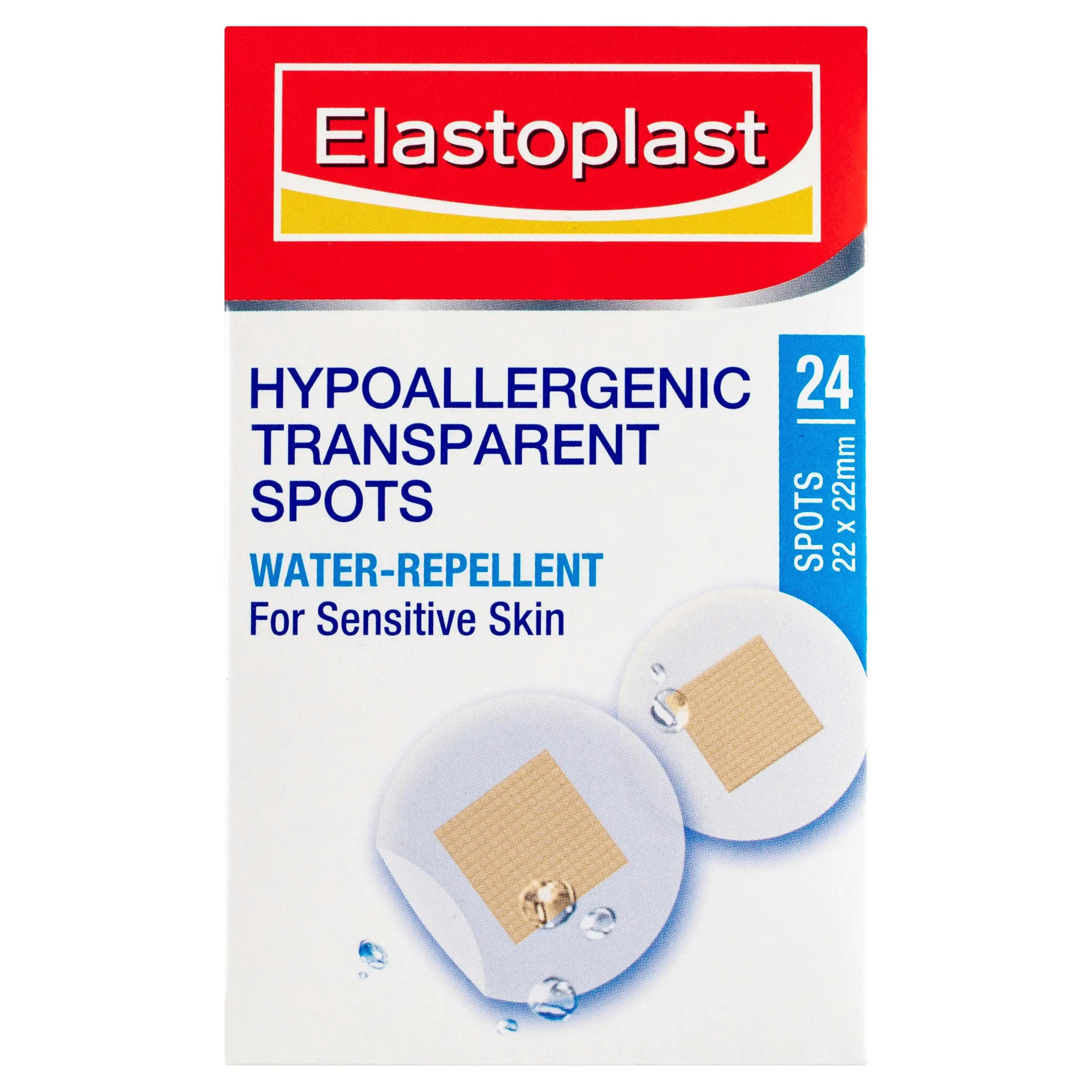 Elastoplast Hypoallergenic Transparent Spots Water-Repellent 24 Pack